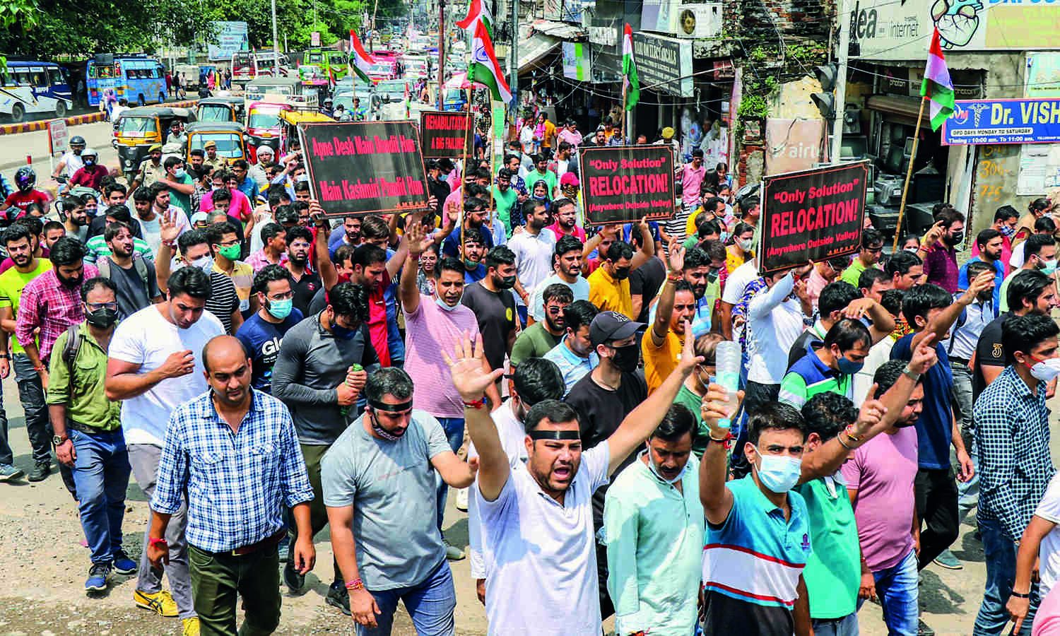 J&K admin moves to attach house of terrorist; protest held