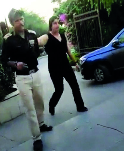 Woman held for assaulting guard and making derogatory remarks Woman held for assaulting guard and making derogatory remarks