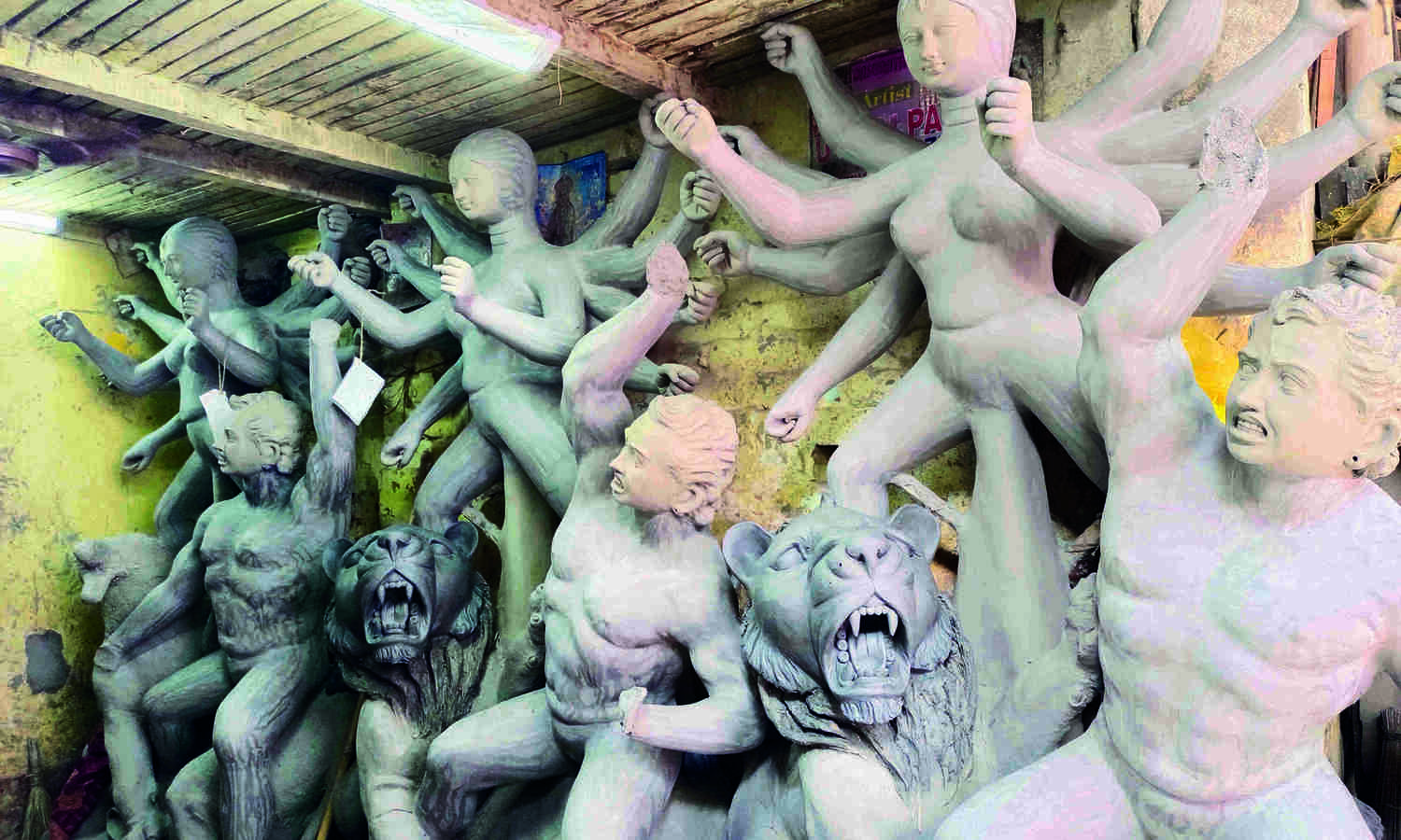 Kolkatas Durga idol makers getting good orders, not price