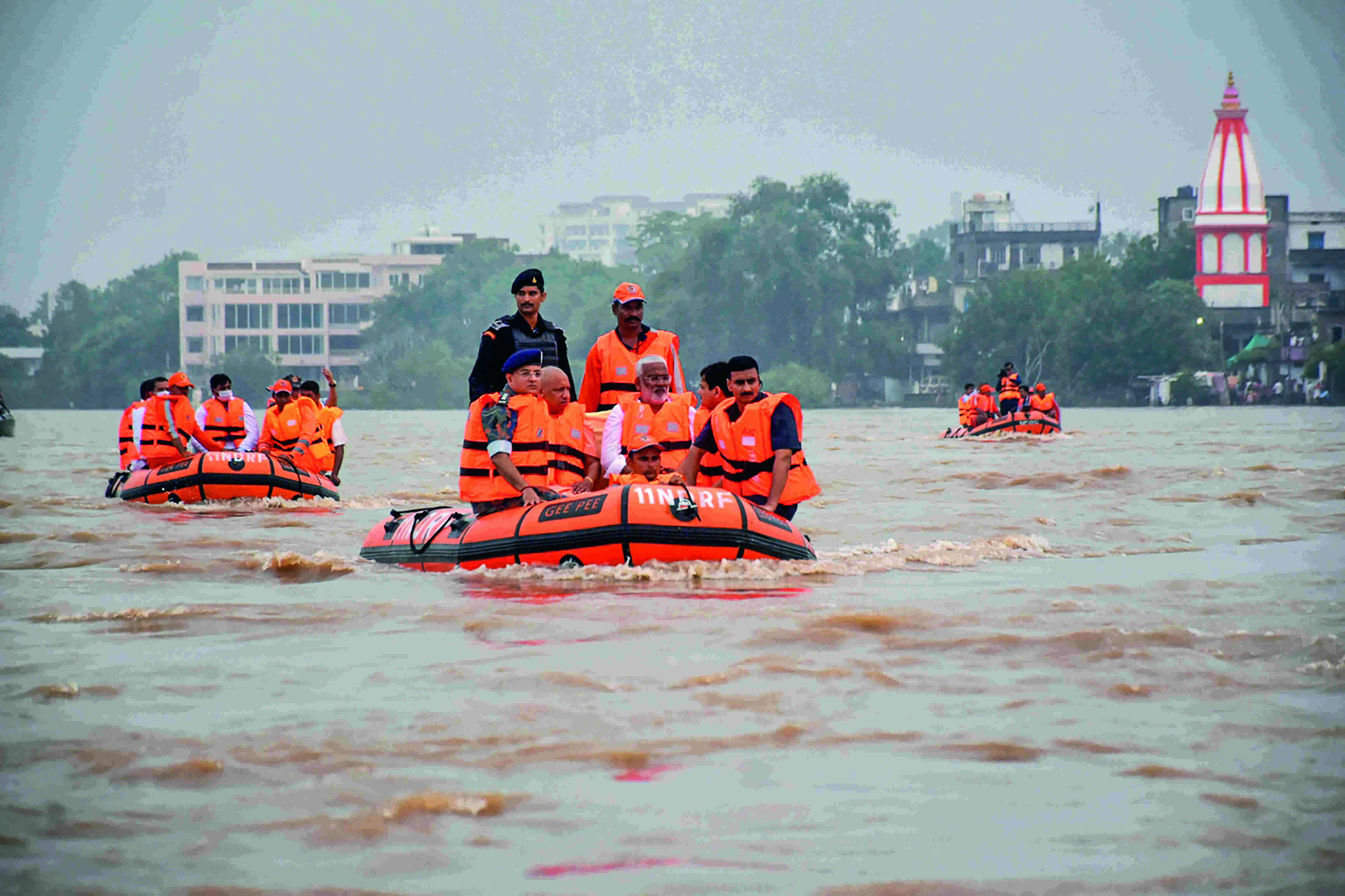 3 more die; CM Yogi conducts aerial survey of affected areas
