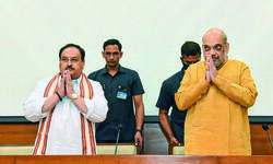 Shah and Nadda meet BJP leaders to discuss roadmap for 144 Lok Sabha seats