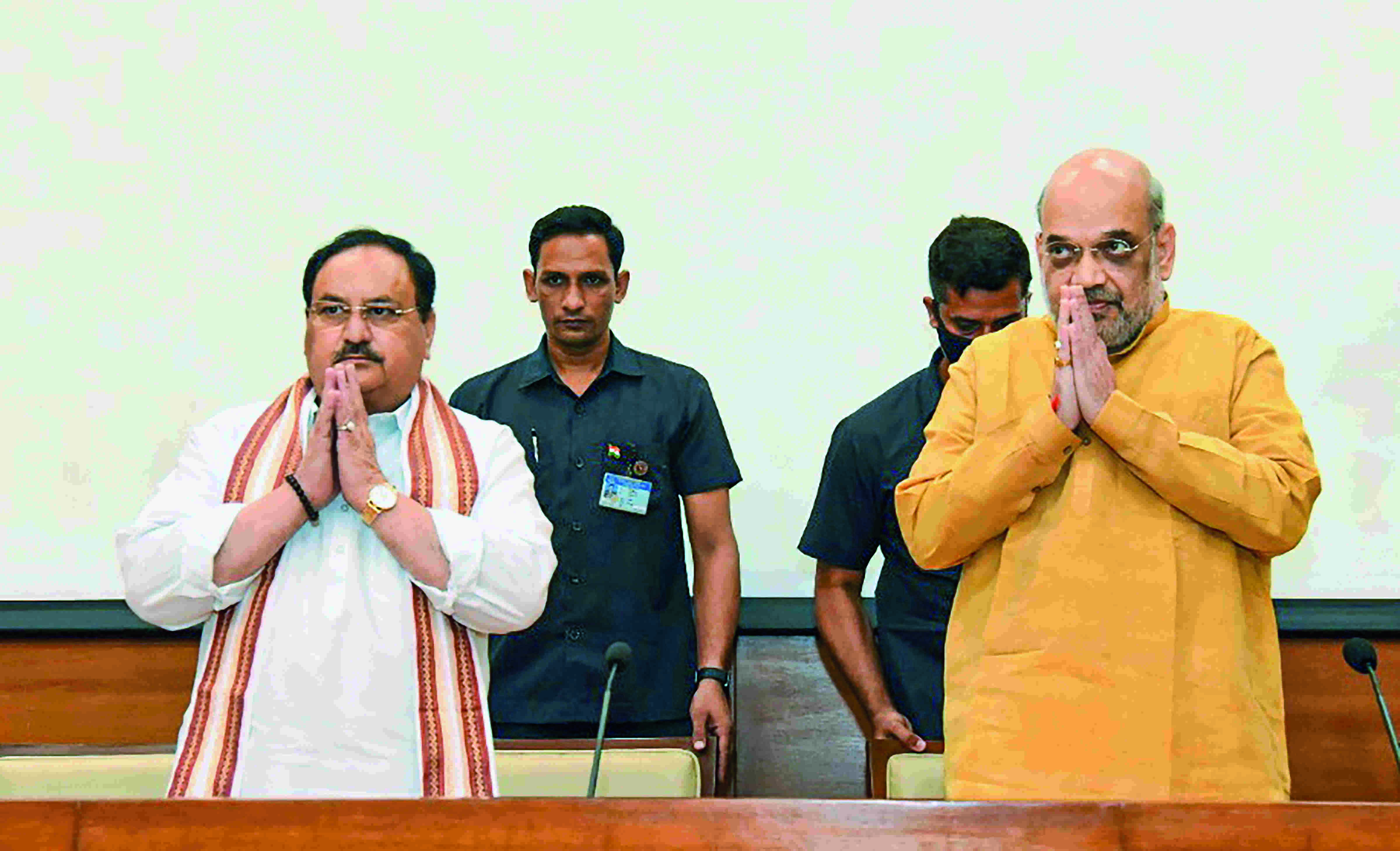 Shah and Nadda meet BJP leaders to discuss roadmap for 144 Lok Sabha seats