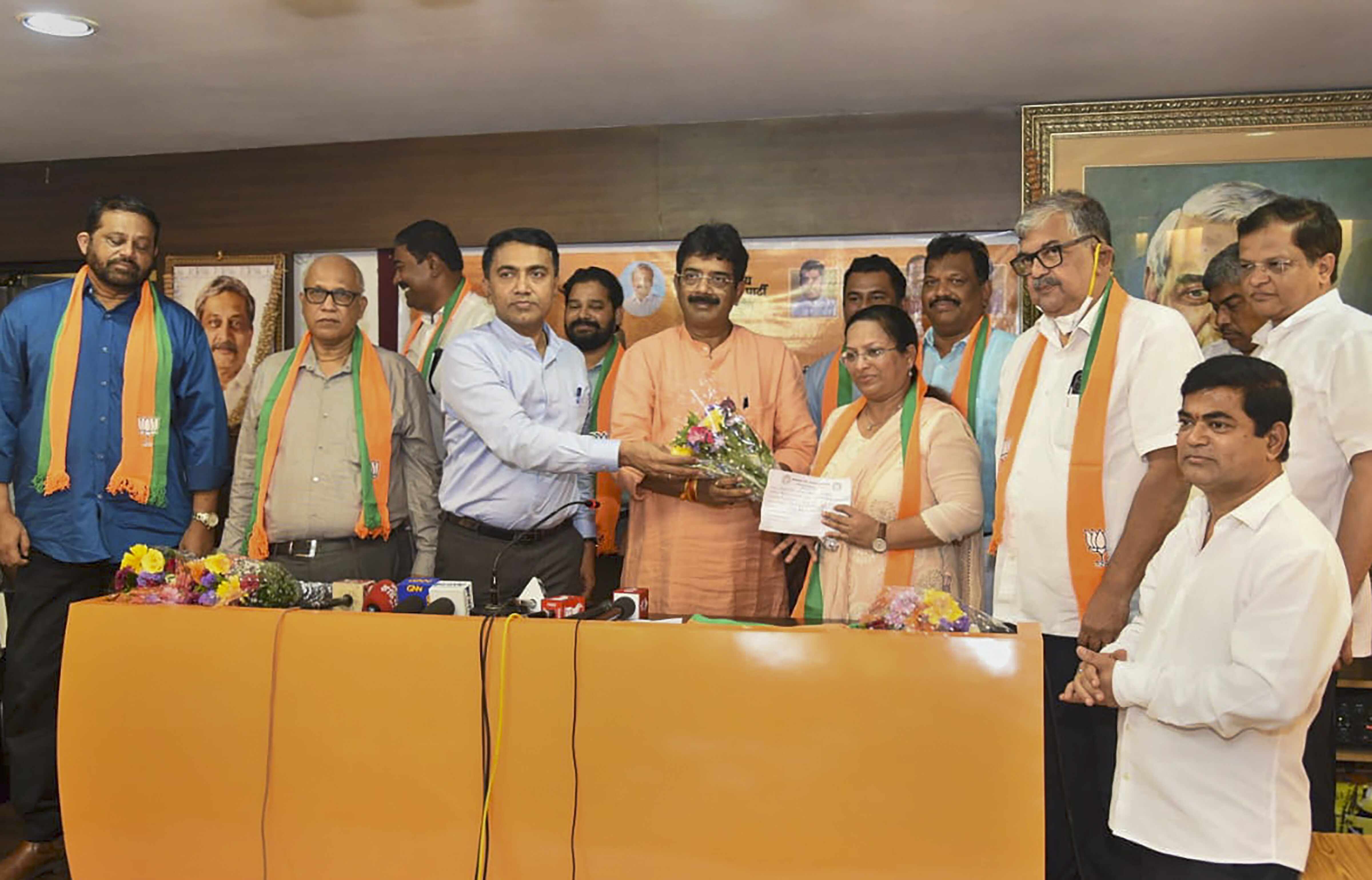 Eight Cong MLAs joined BJP without any conditions: Goa CM Eight Cong MLAs joined BJP without any conditions: Goa CM
