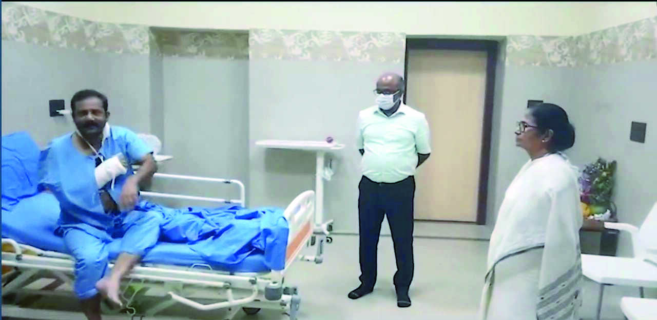 BJPs March to Nabanna programme: CM meets ACP injured during violence BJPs March to Nabanna programme: CM meets ACP injured during violence