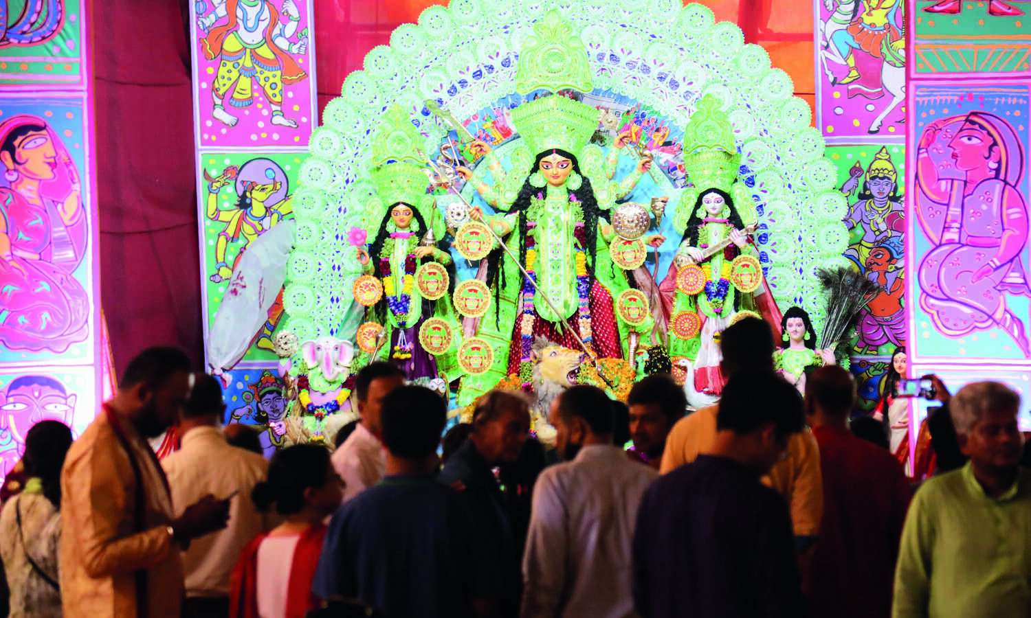 After 2 yrs of muted celebrations, people throng Puja pandals in city
