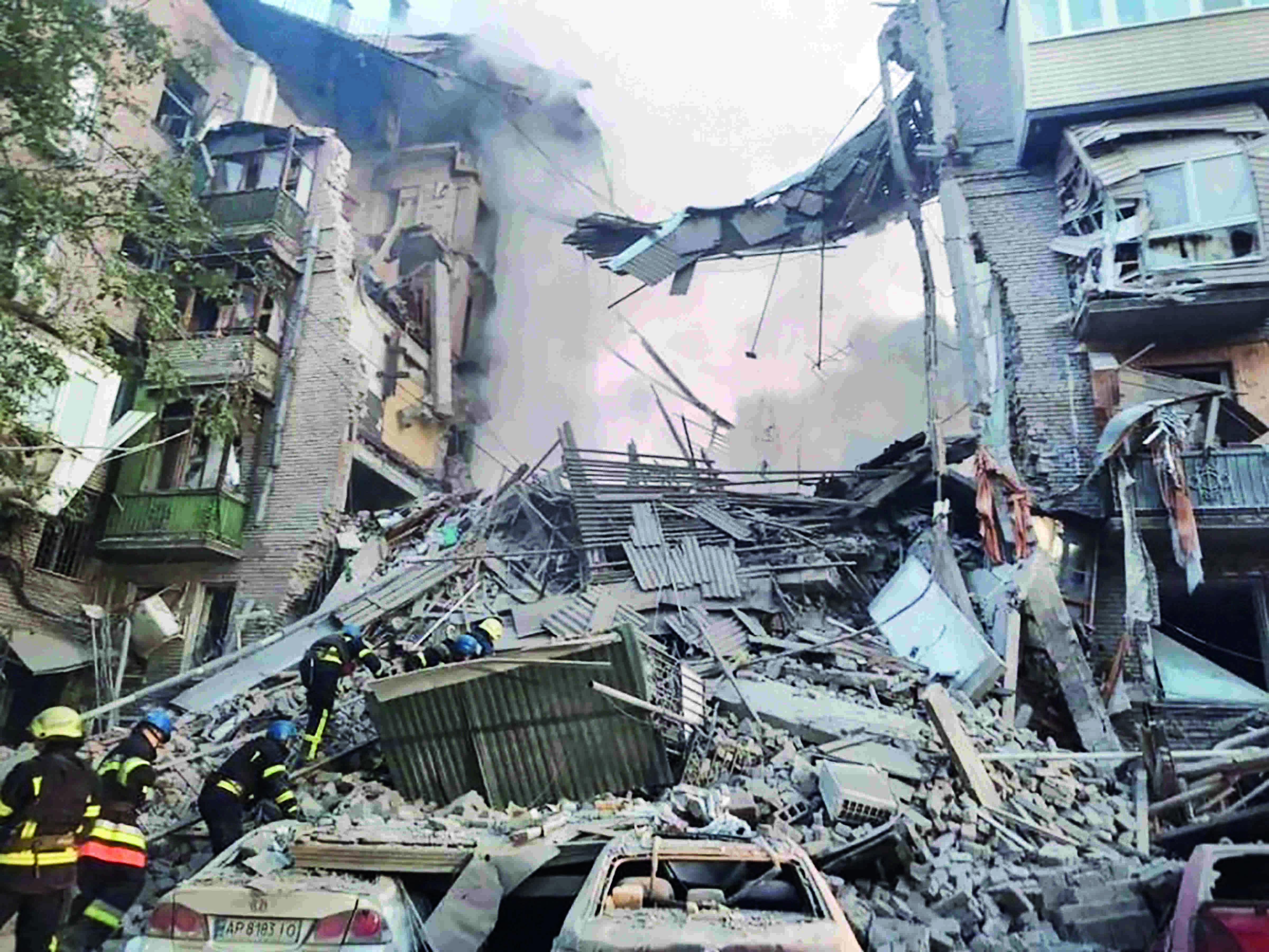 Russian missiles slam into Ukraine city near nuclear plant, three killed Russian missiles slam into Ukraine city near nuclear plant, three killed