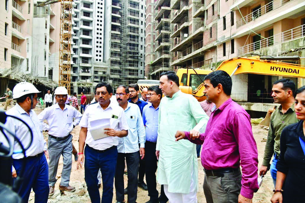 Minister Rai conducts surprise inspection of construction site Minister Rai conducts surprise inspection of construction site