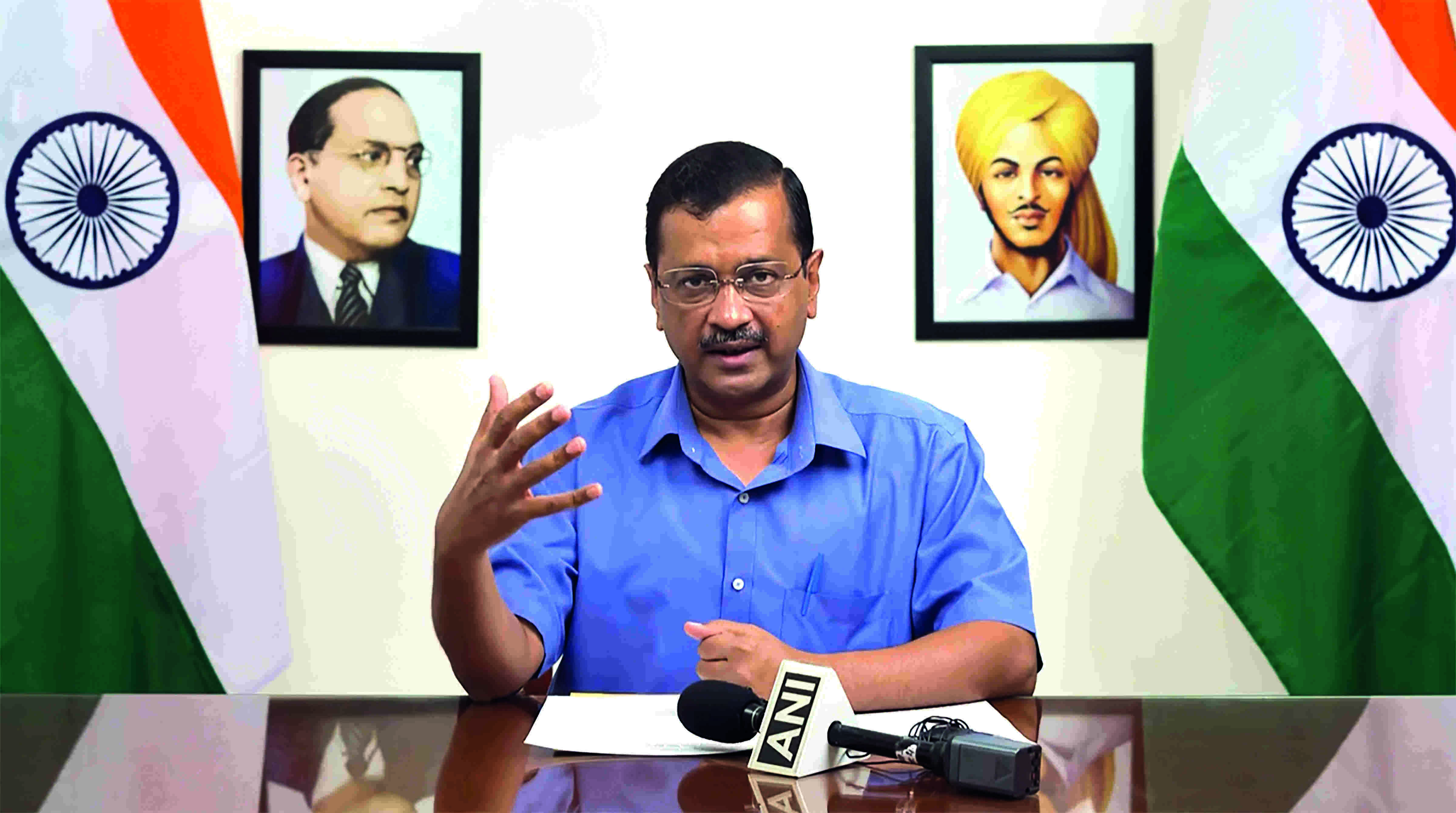 CM Kejriwal lays foundation stone of a six-lane flyover CM Kejriwal lays foundation stone of a six-lane flyover