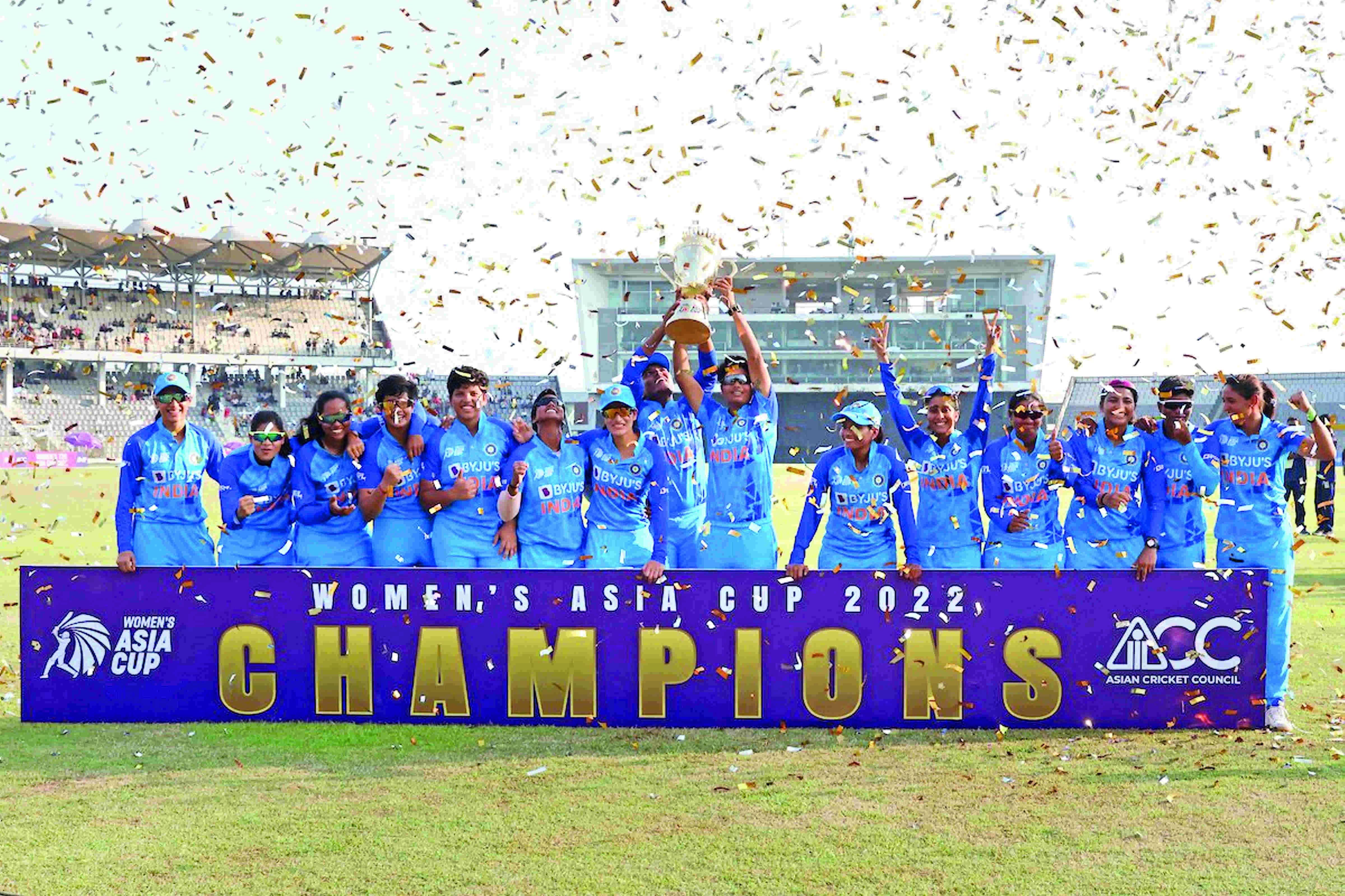 India romp to 7th Womens Asia Cup title   with easy victory over Sri Lanka