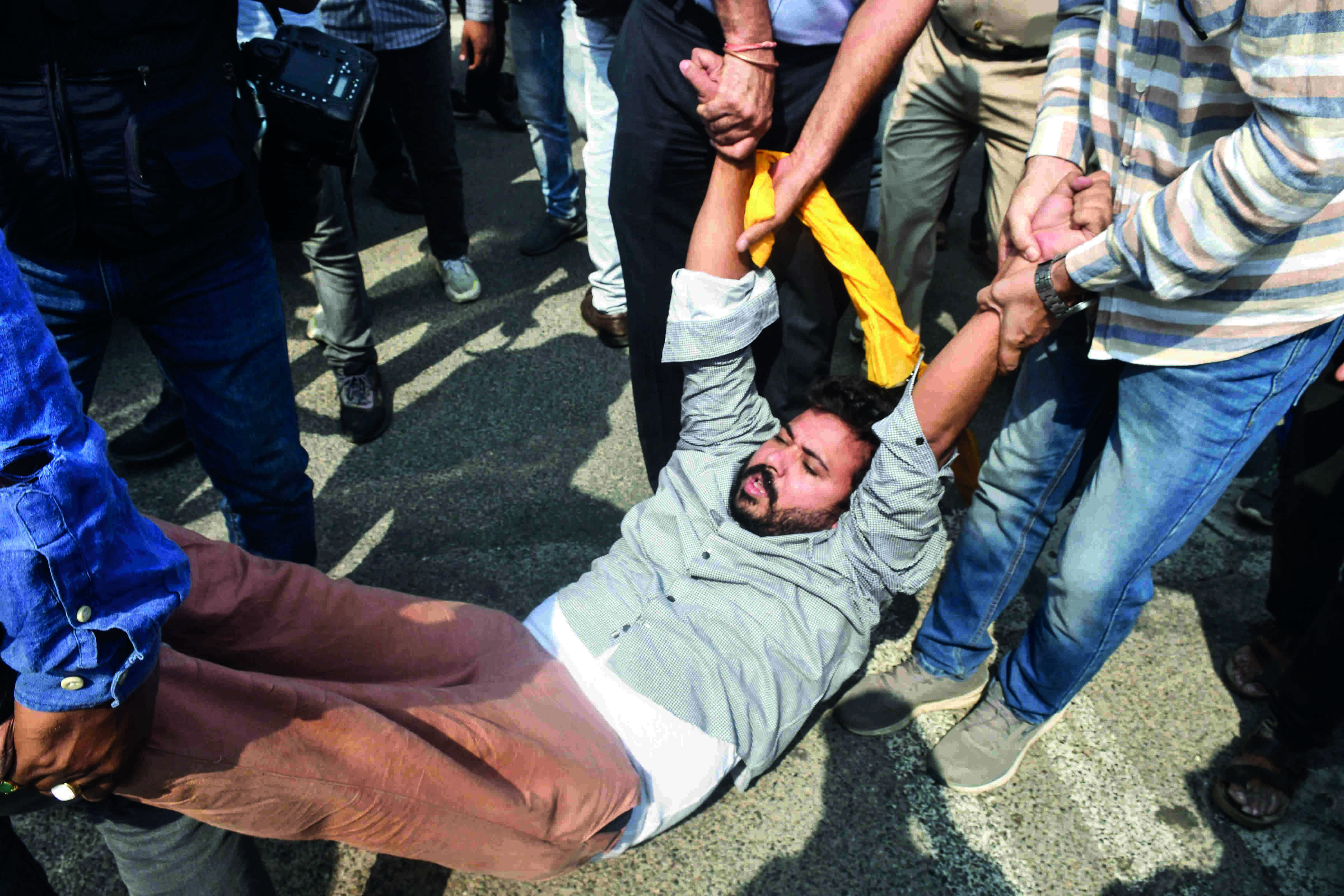 AAP MP, 16 MLAs among 119 detained outside CBI office