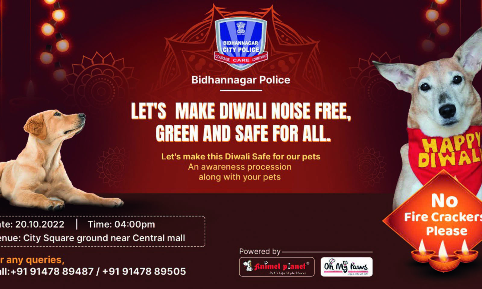 Bidhannagar cops to hold rally with pets Bidhannagar cops to hold rally with pets