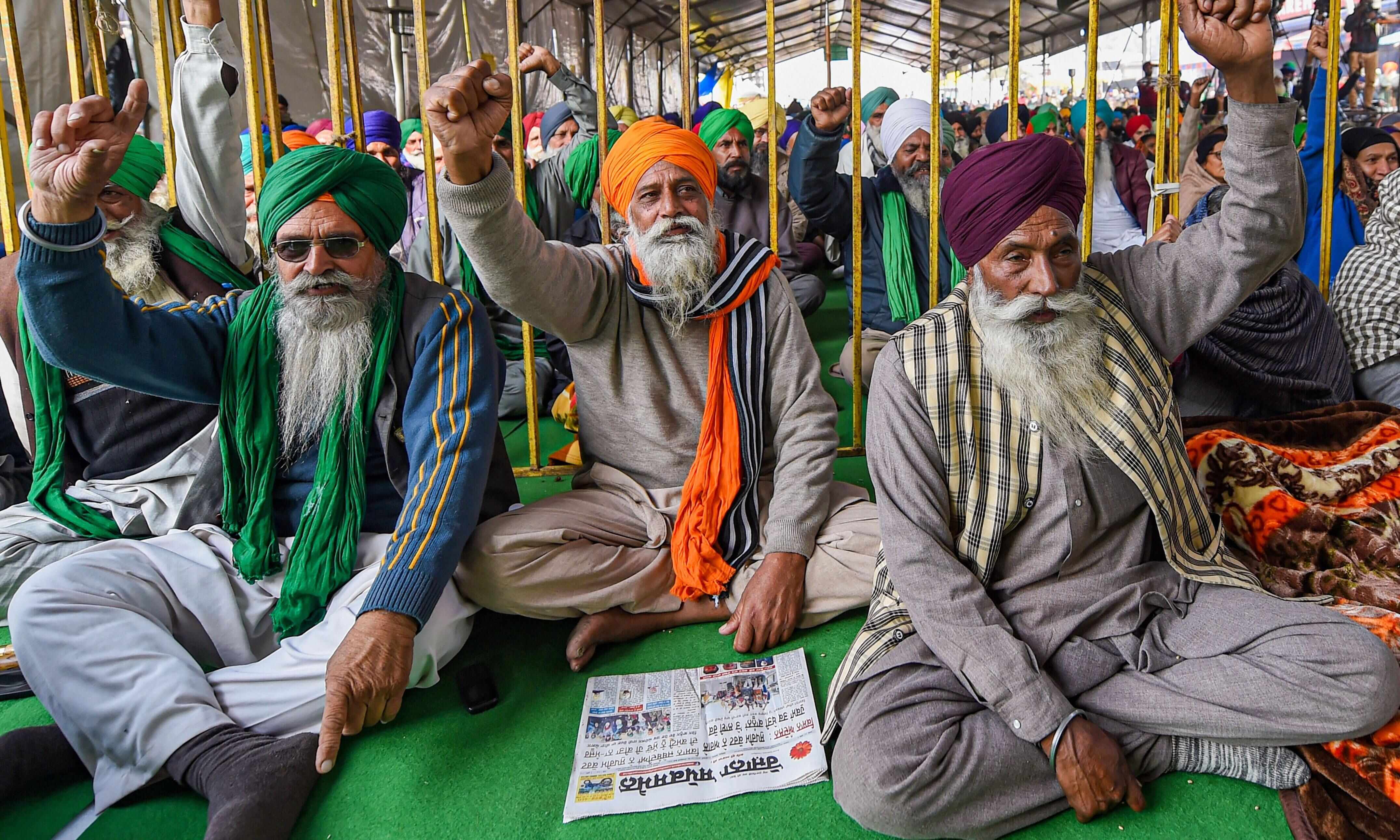Farmers protest near Punjab CMs residence in Sangrur enters 12th day Farmers protest near Punjab CMs residence in Sangrur enters 12th day