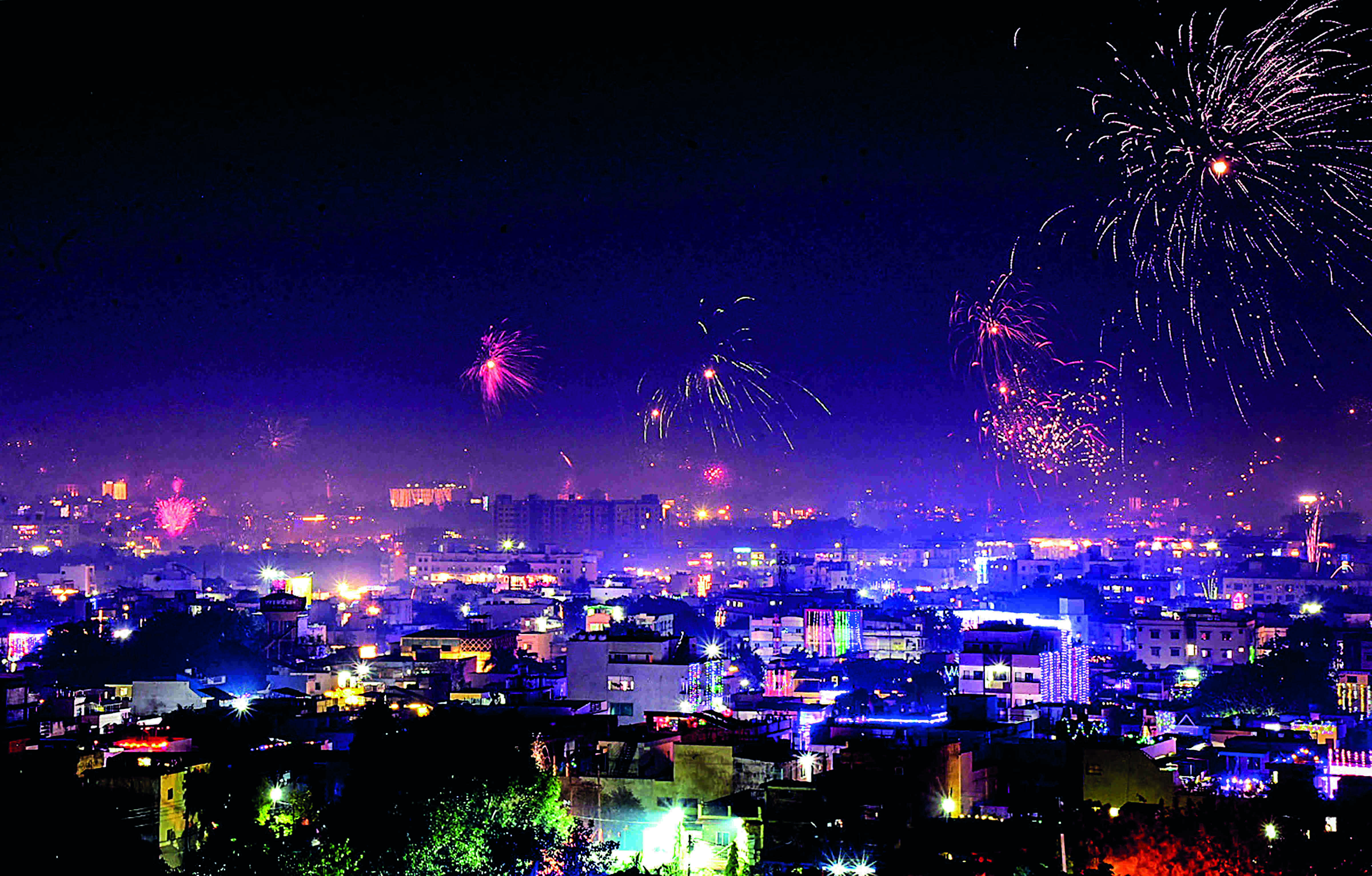 Many cities record poor air quality after Diwali Many cities record poor air quality after Diwali