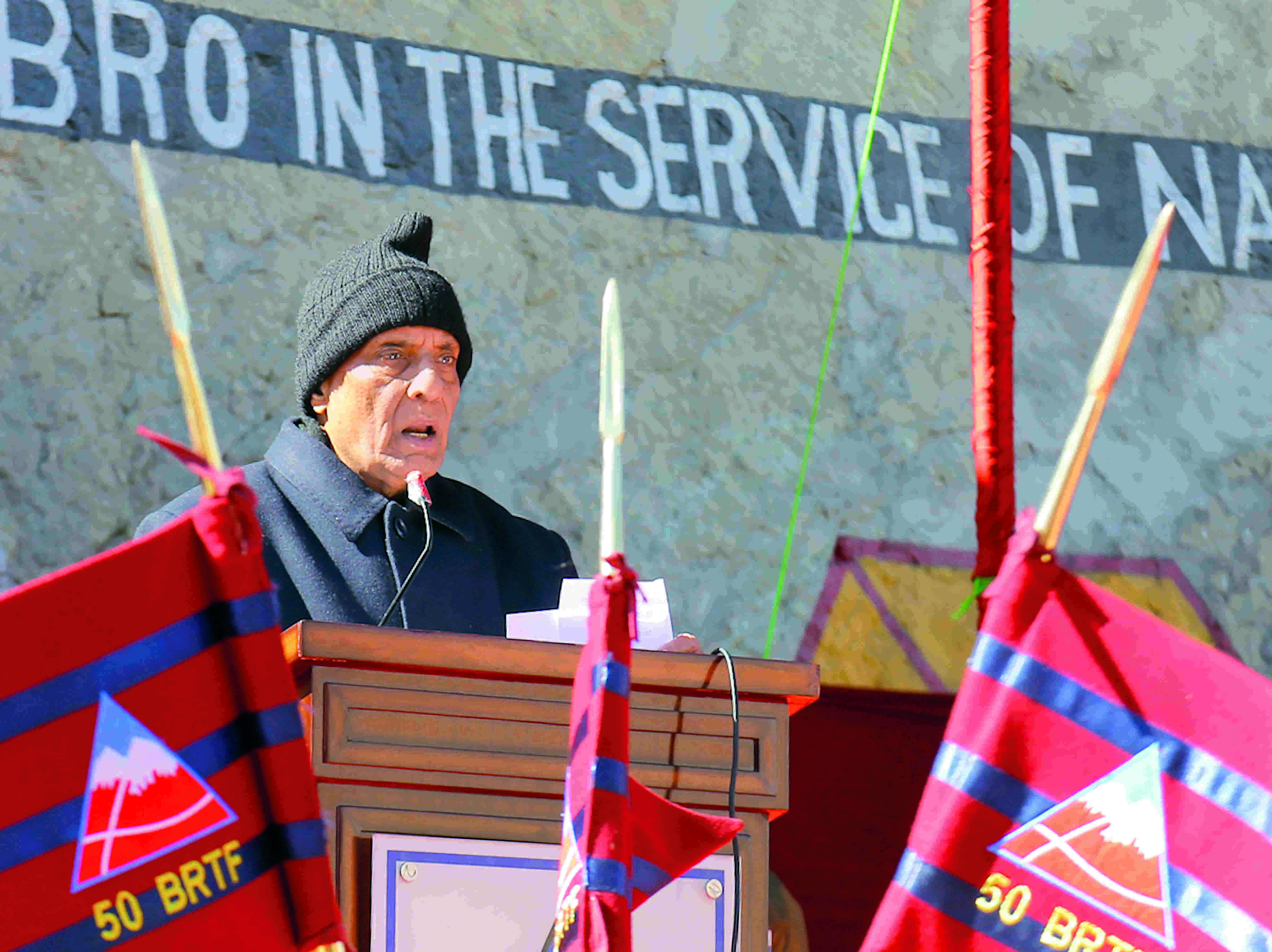 Defence Min Rajnath Singh dedicates 75 infra projects from eastern Ladakh Defence Min Rajnath Singh dedicates 75 infra projects from eastern Ladakh