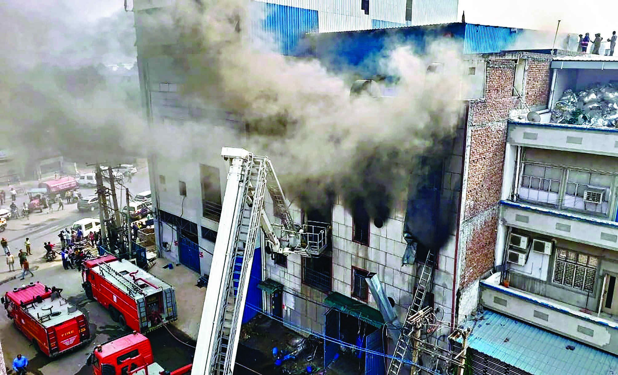 Two dead after fire in slipper factory in Delhi Two dead after fire in slipper factory in Delhi