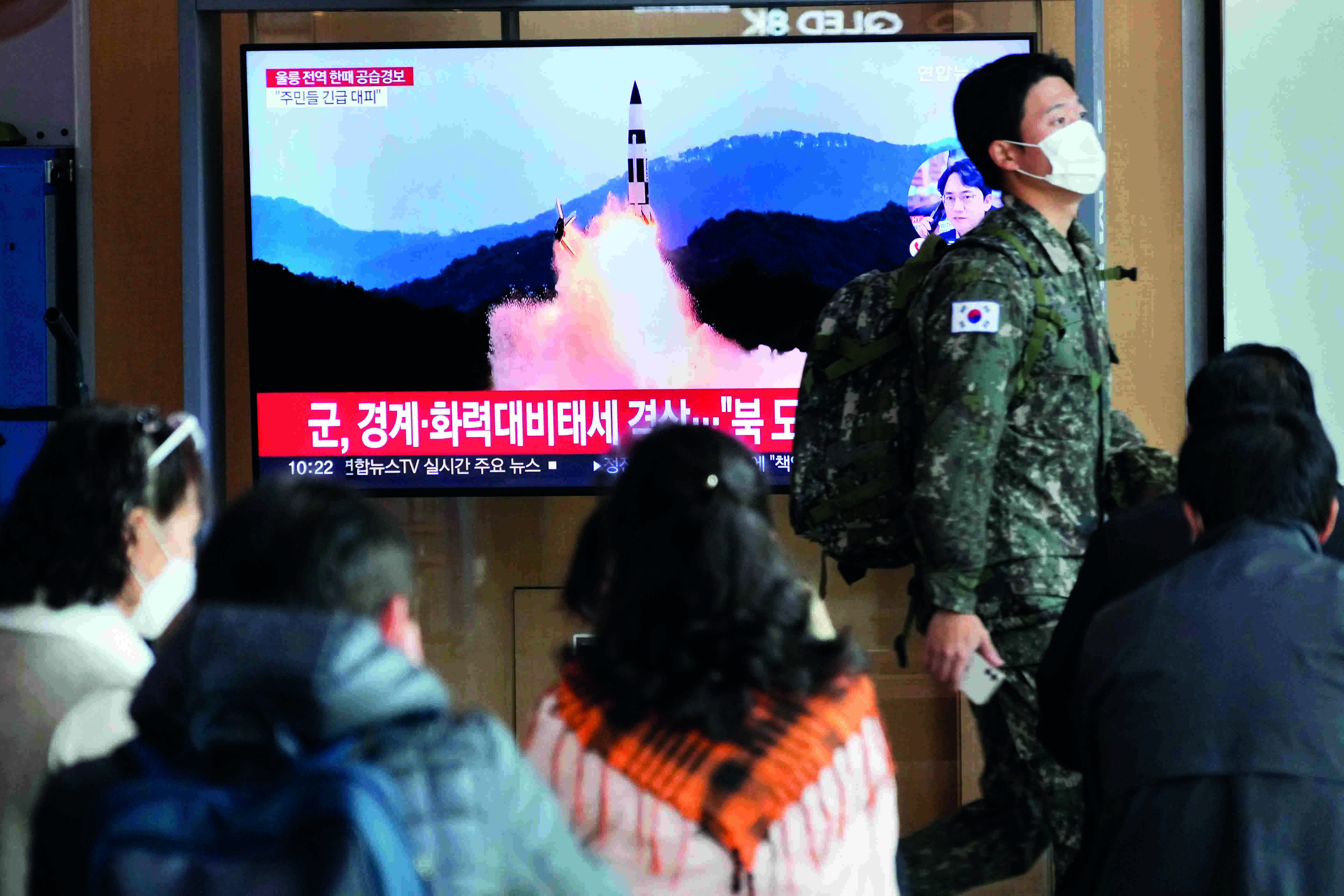 North Korea fires 23 missiles prompting air-raid alert in South