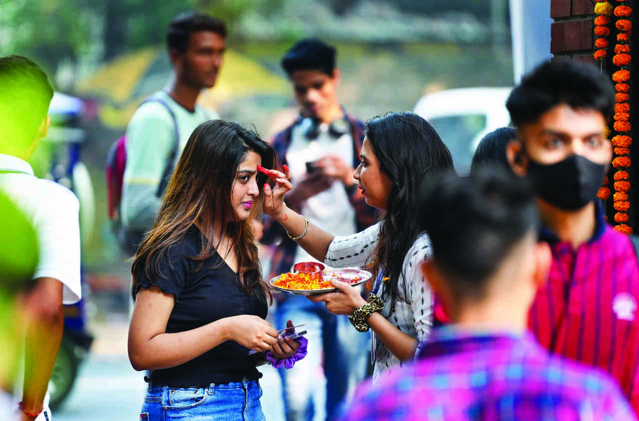First day of college: DU students excited about their new journey First day of college: DU students excited about their new journey