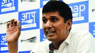 AAP: BJP contesting elections with support of Chandrashekhar