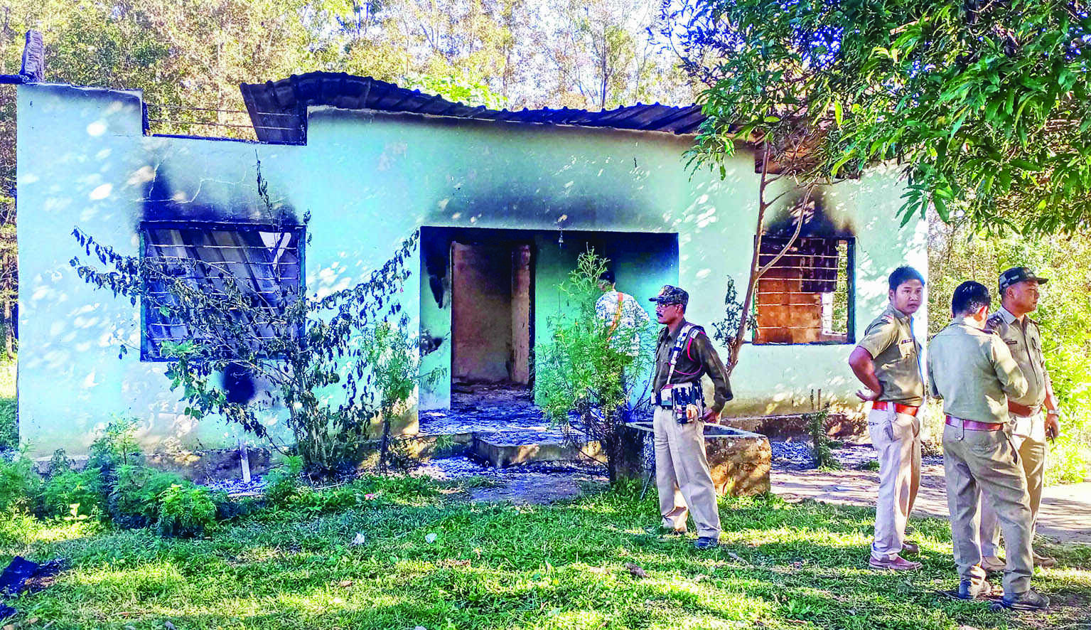 Assam forest office torched, 2 vehicles in Meghalaya set on fire Assam forest office torched, 2 vehicles in Meghalaya set on fire