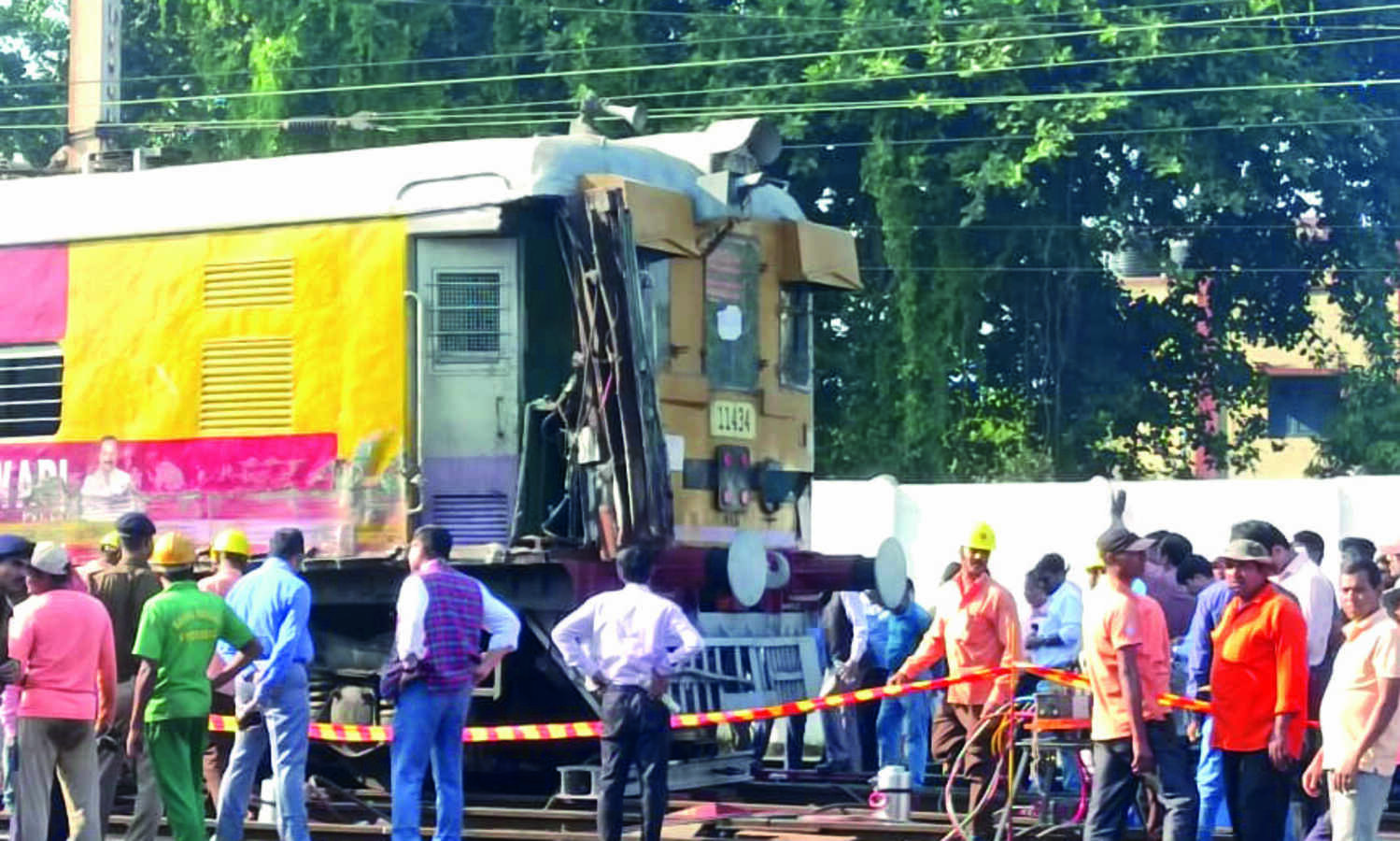 EMU rake collides with local train, none hurt; loco pilot suspended EMU rake collides with local train, none hurt; loco pilot suspended