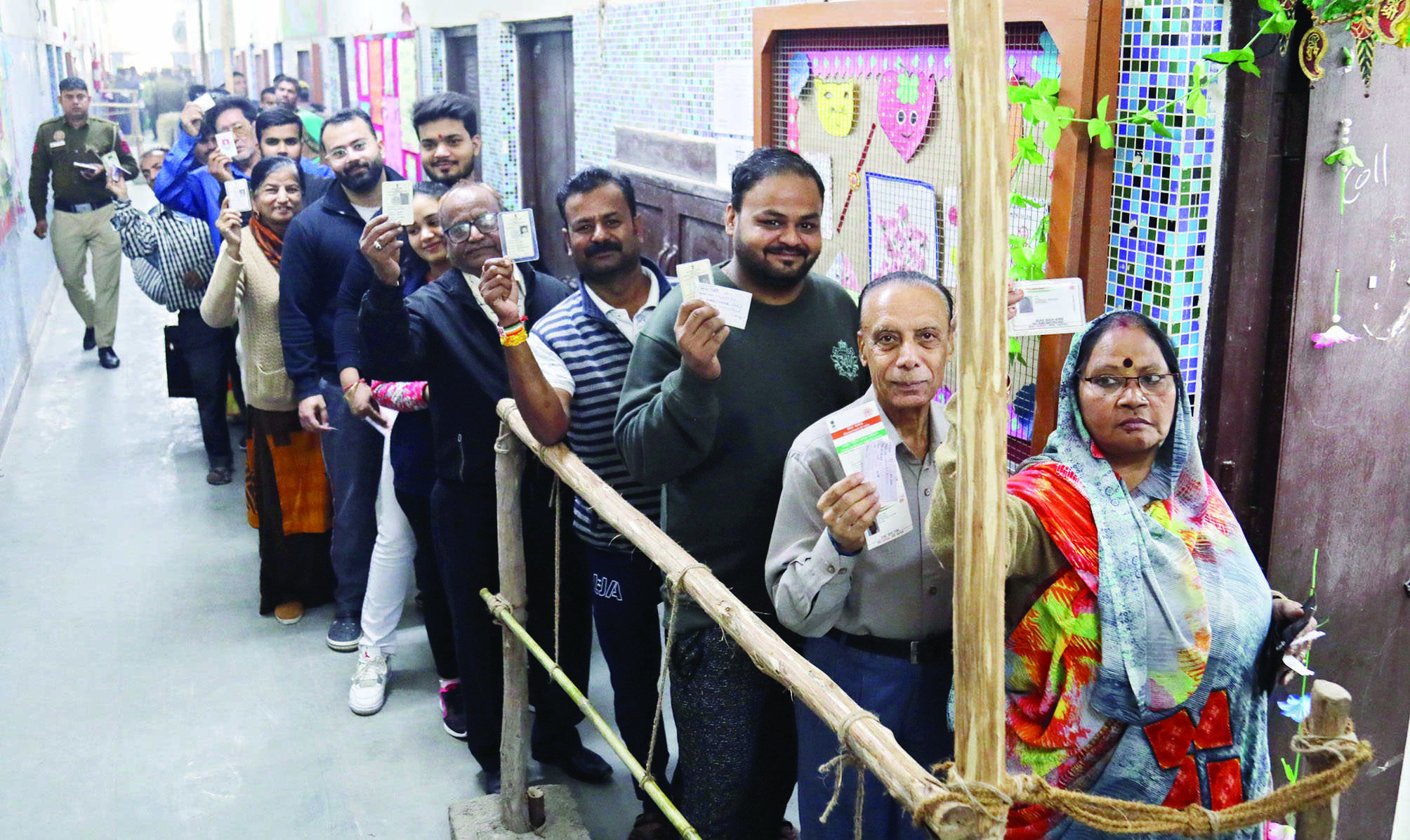 50% voting in MCD polls; Both AAP, BJP claim victory