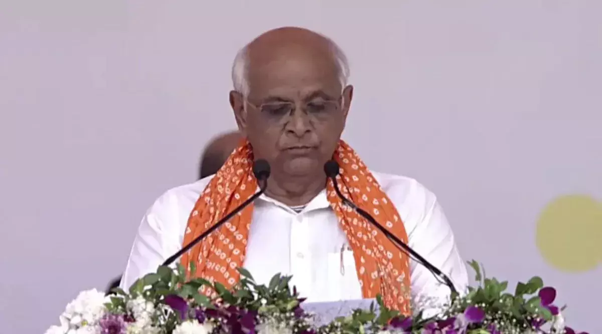 Bhupendra Patel Takes Oath As Gujarat CM For Consecutive 2nd Term, PM Modi Attends Ceremony Bhupendra Patel Takes Oath As Gujarat CM For Consecutive 2nd Term, PM Modi Attends Ceremony