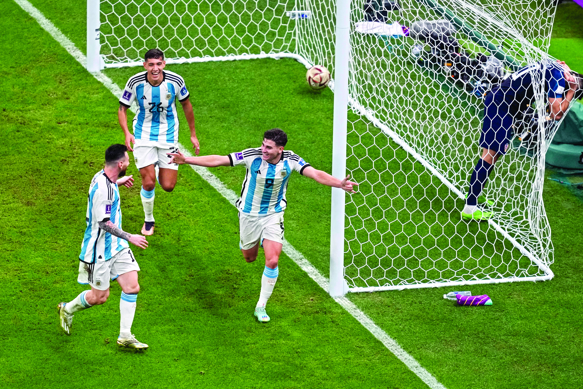 Argentina beat Croatia 3-0 to reach World Cup final