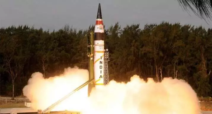 India test-fires Agni-V ballistic missile