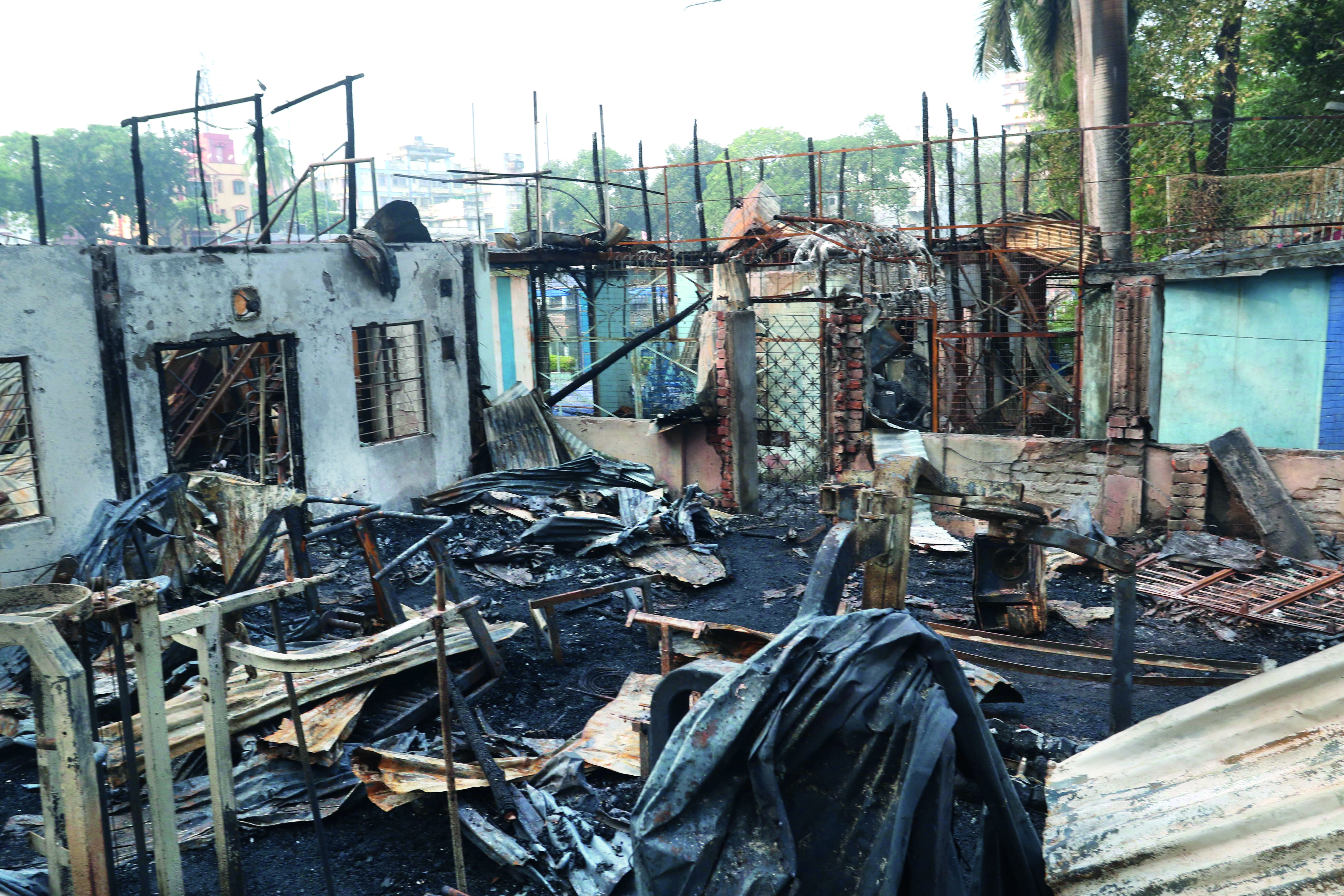 Fire at swimming club doused after over an hr