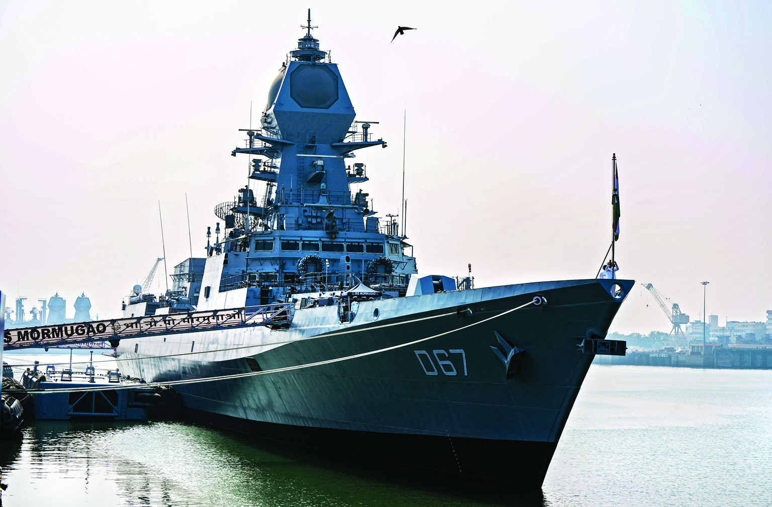 Stealth Guided Missile Destroyer Mormugao Commissioned Into Indian Navy Stealth Guided Missile Destroyer Mormugao Commissioned Into Indian Navy