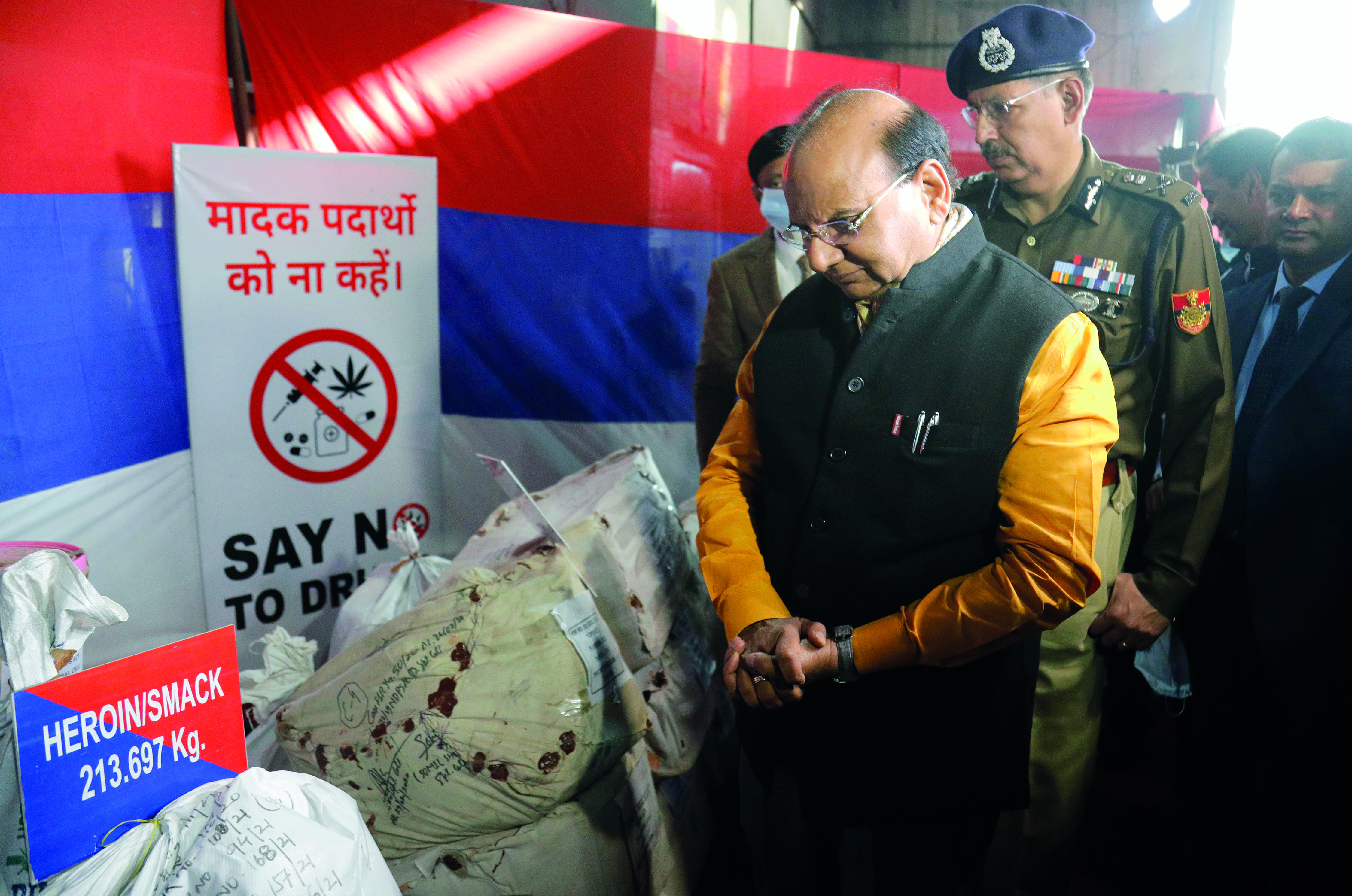 Delhi Police destroys 2,800 kg of drugs worth over Rs 1,500 cr Delhi Police destroys 2,800 kg of drugs worth over Rs 1,500 cr