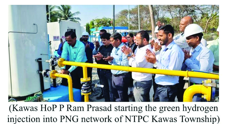 NTPC Ltd commissions India’s first green hydrogen blending operation in PNG network NTPC Ltd commissions India’s first green hydrogen blending operation in PNG network