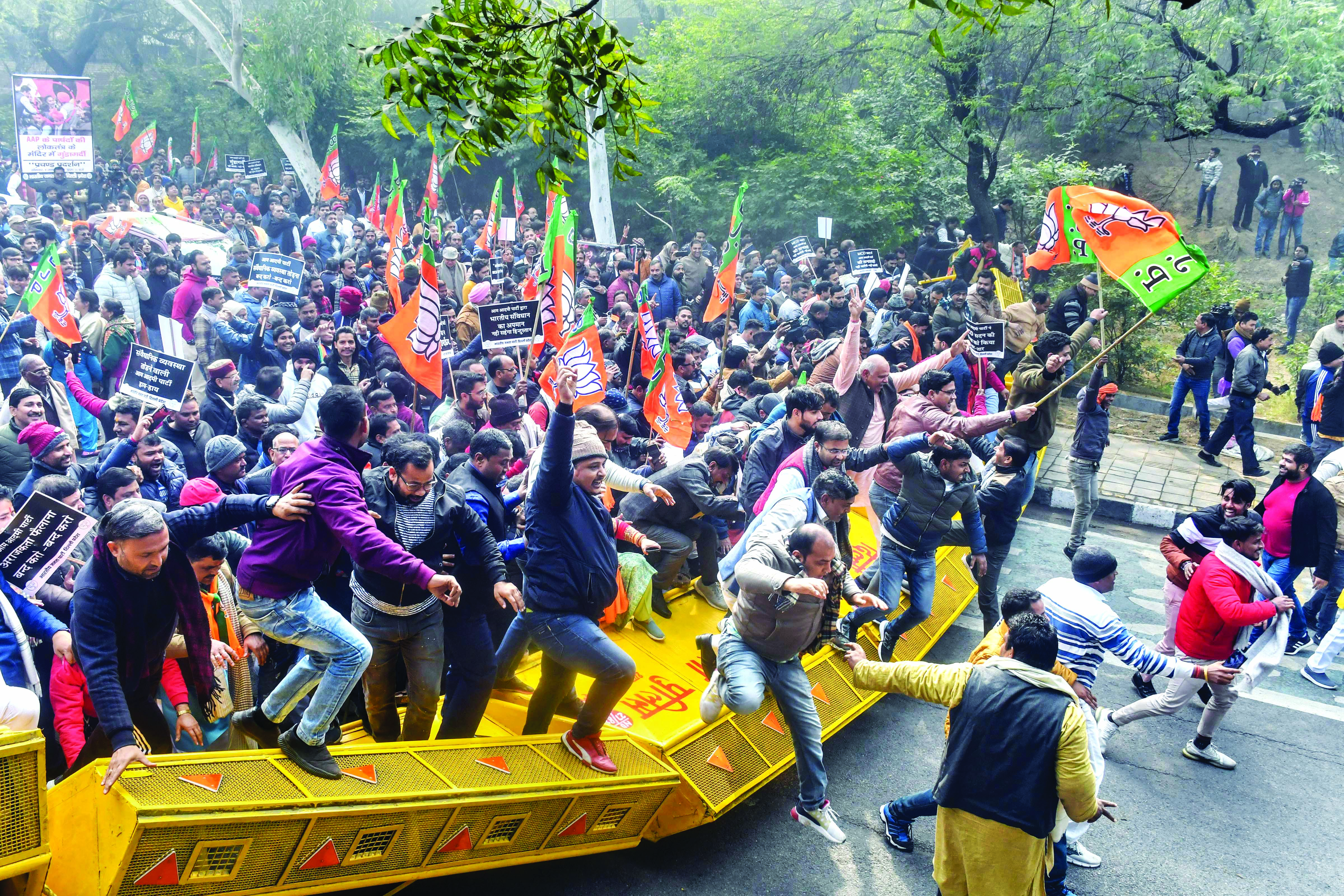 AAP, BJP intensify protests
