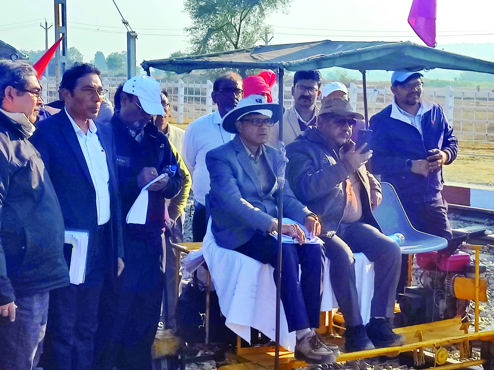 CSR inspection of Rajhara-Sigsigi newly-constructed railway section CSR inspection of Rajhara-Sigsigi newly-constructed railway section