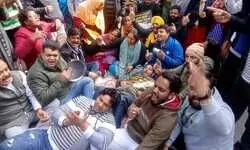AAP workers protest outside Delhi BJP office over PWDs Dhaula Kuan slum-demolition order AAP workers protest outside Delhi BJP office over PWDs Dhaula Kuan slum-demolition order