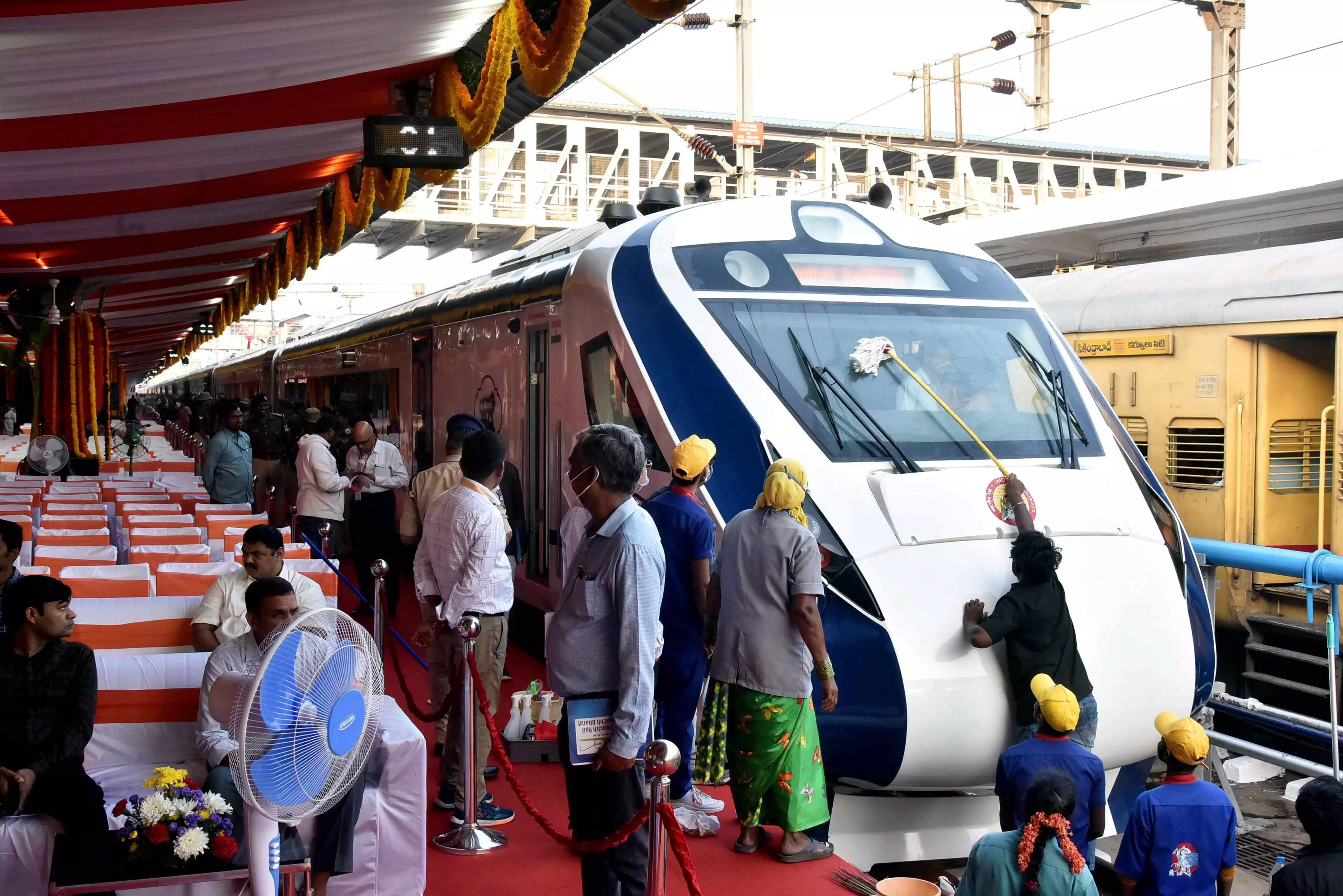 PM Modi flags off Vande Bharat train service between Secunderabad-Vizag, hails its Made in India