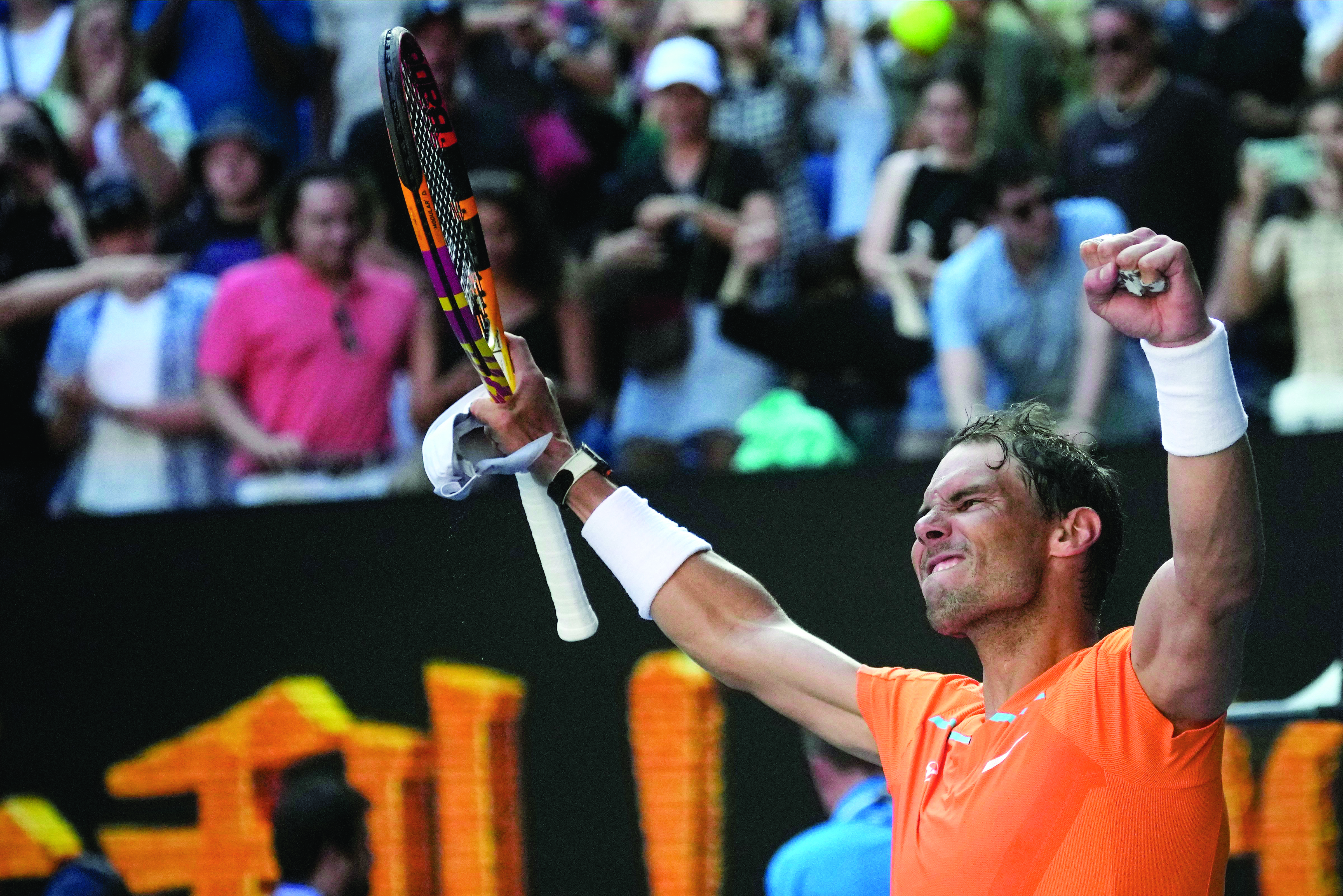 Nadal struggles at times during four-set win at Australian Open