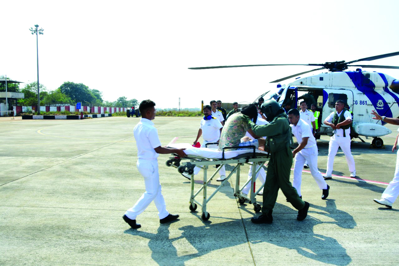 Medical emergency: Indian Coast Guard evacuates Myanmar national from tanker near Sagar in Bengal Medical emergency: Indian Coast Guard evacuates Myanmar national from tanker near Sagar in Bengal
