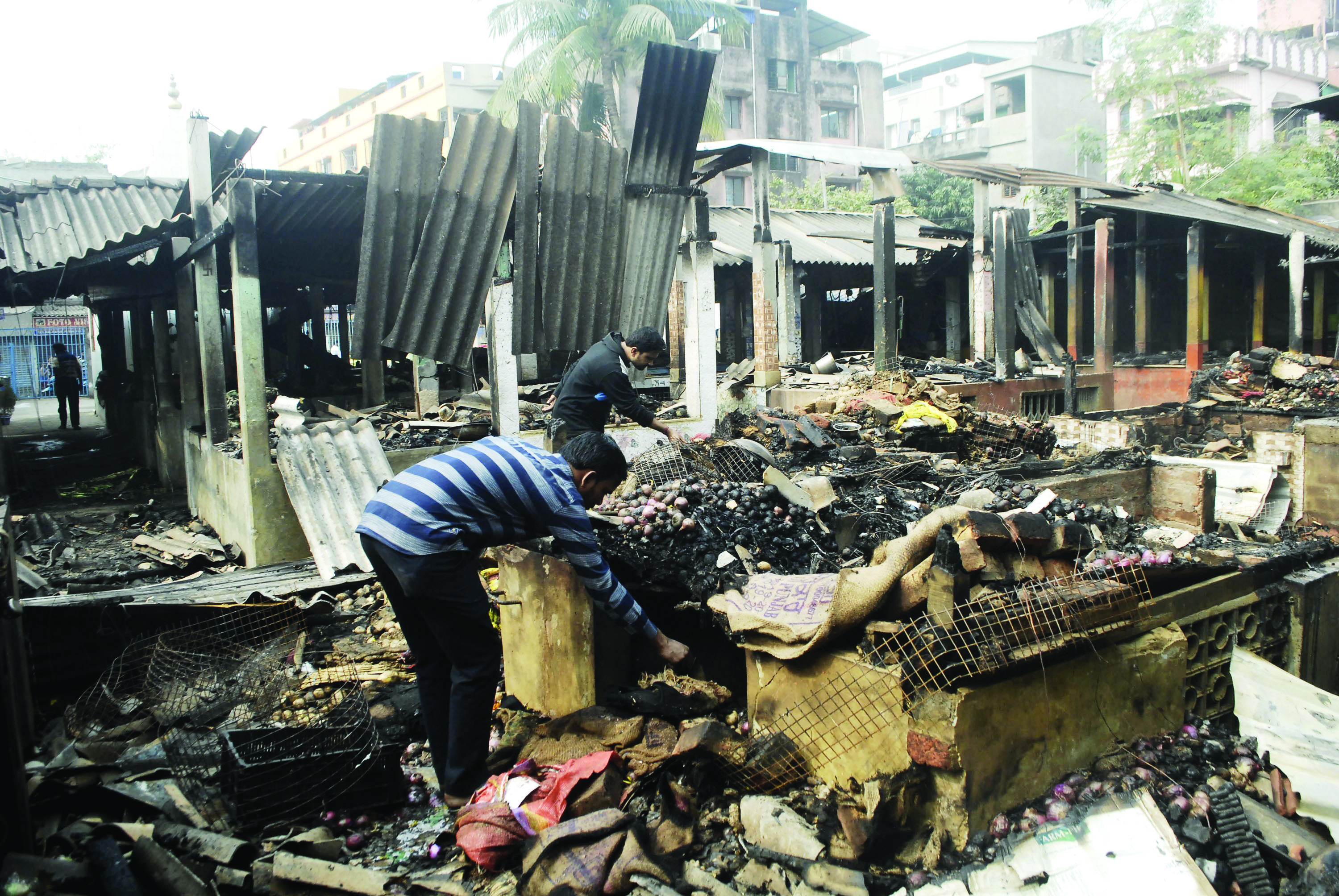 Kalikapur fire: At least 45 shops gutted, loss of about Rs 1 cr estimated Kalikapur fire: At least 45 shops gutted, loss of about Rs 1 cr estimated