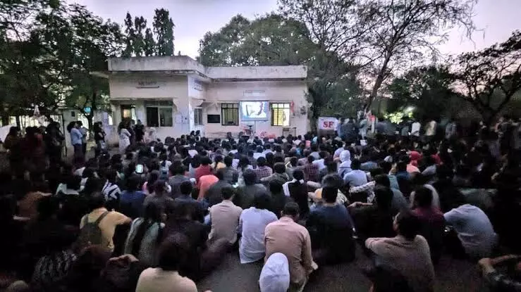 BBC documentary screened at Hyderabad University for the second time. The Kashmir Files also