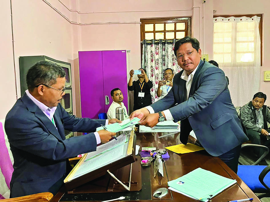 Meghalaya CM Sangma files nomination for Feb 27 polls Meghalaya CM Sangma files nomination for Feb 27 polls