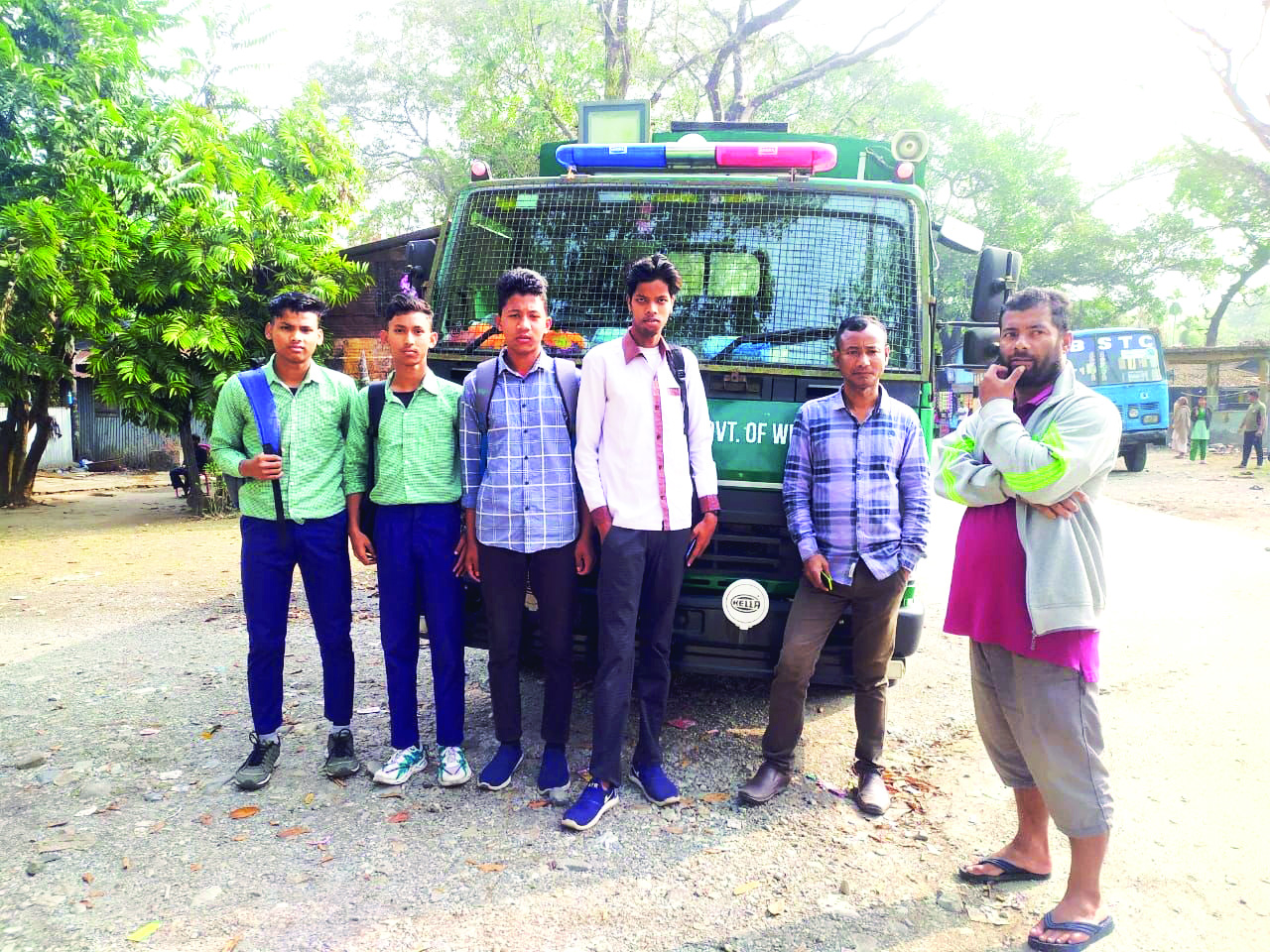 Jumbo safety step: ‘Airavat’ vehicles ferry pupils to Madhyamik centres