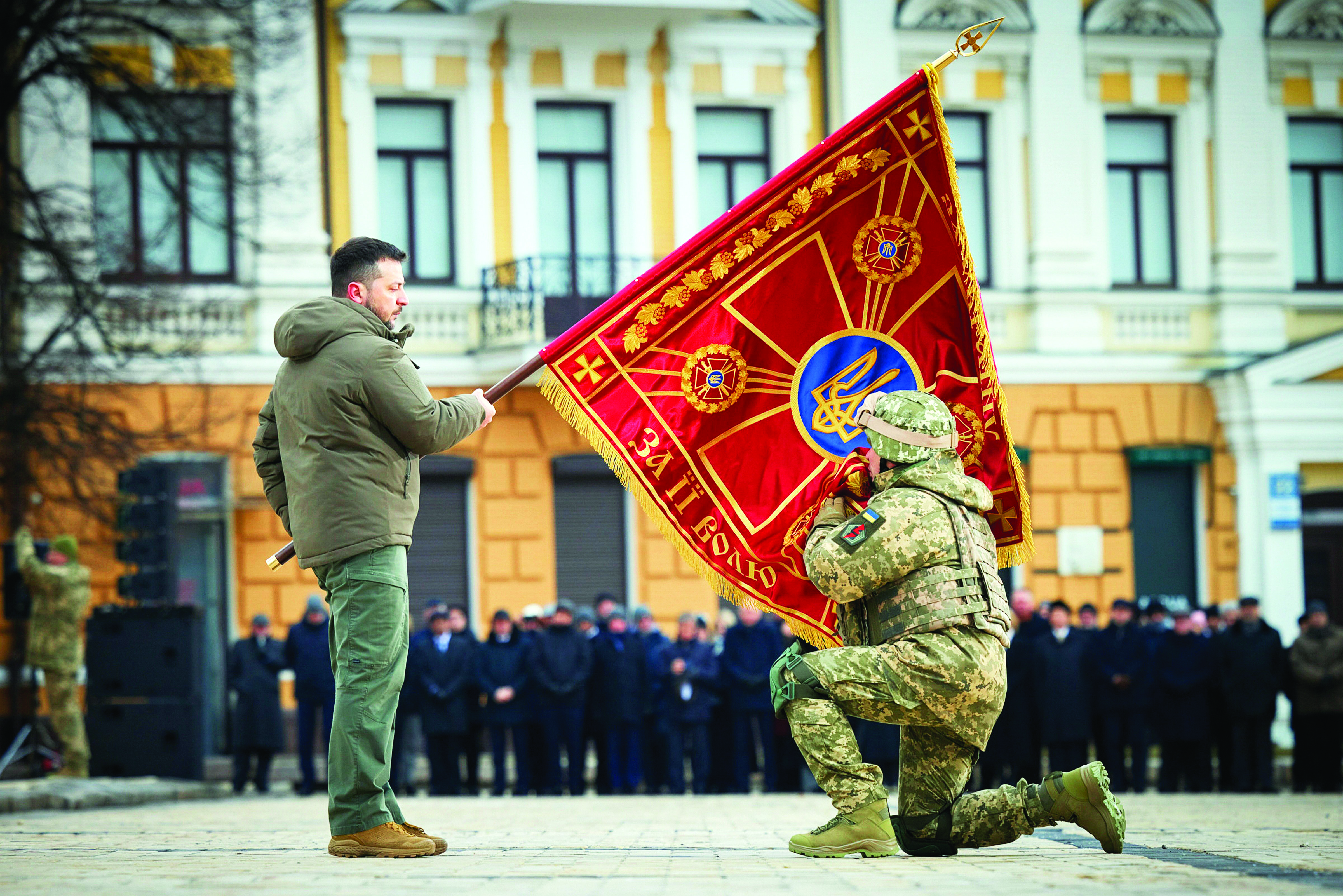 Ukr leader pledges push for victory on war anniversary