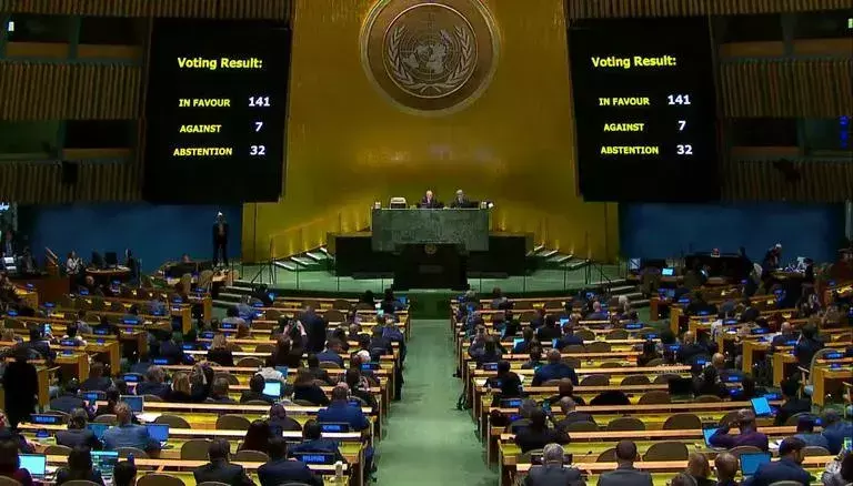 India abstains in UN General Assembly on resolution underscoring need for just, lasting peace in Ukraine