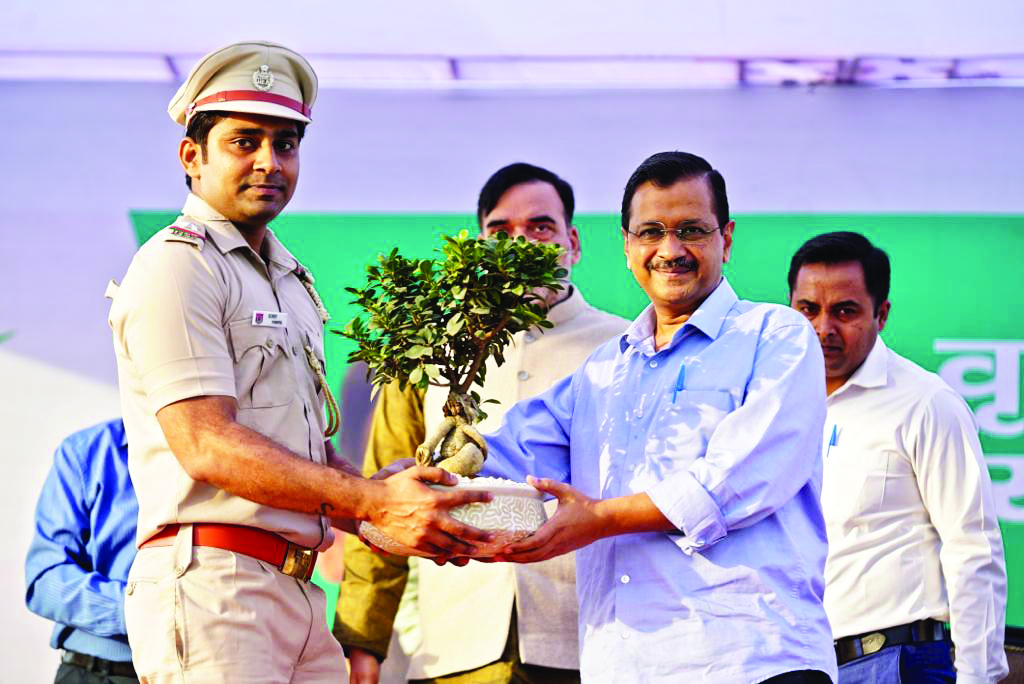 Delhi govt to plant 53 lakh saplings this year: CM Kejriwal Delhi govt to plant 53 lakh saplings this year: CM Kejriwal