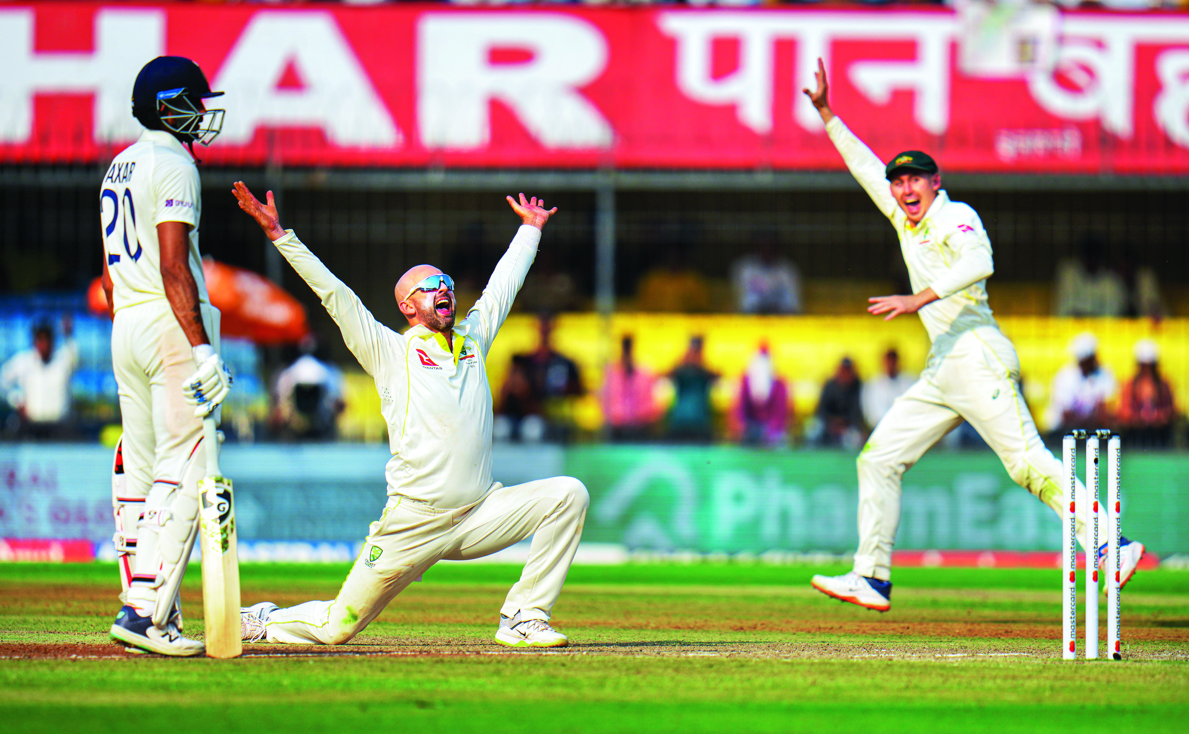 Lyon devours Indian batting line-up, Australia sniff rare win