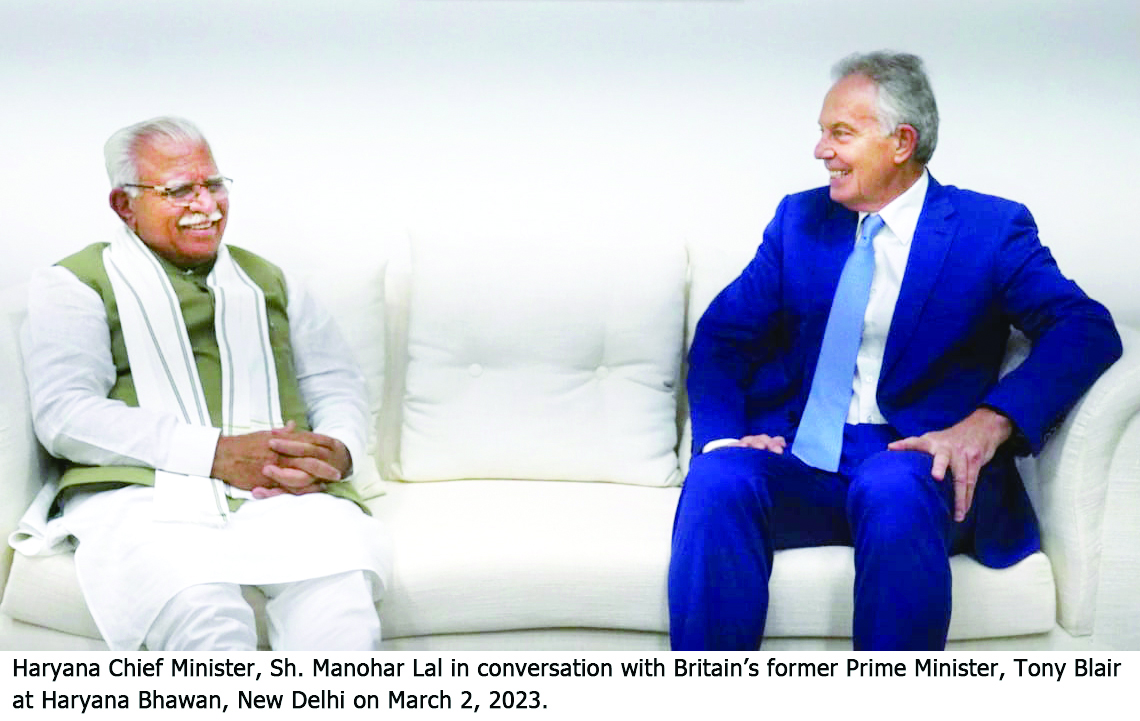 Tony Blair Foundation, Haryana govt to work together in fields of health, basic facilities Tony Blair Foundation, Haryana govt to work together in fields of health, basic facilities