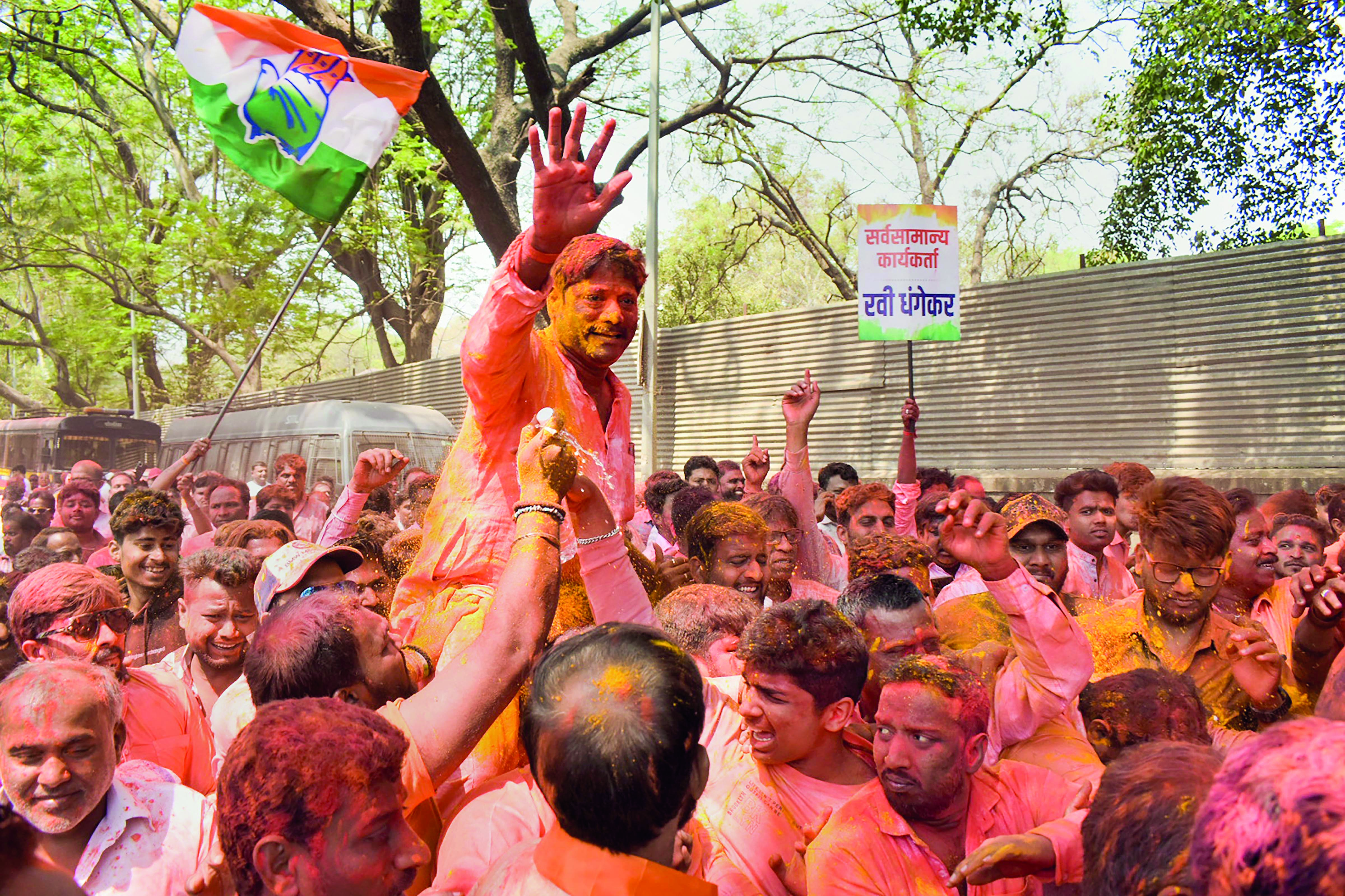 By-poll results: Cong wins 3, BJP & ally 2 By-poll results: Cong wins 3, BJP & ally 2