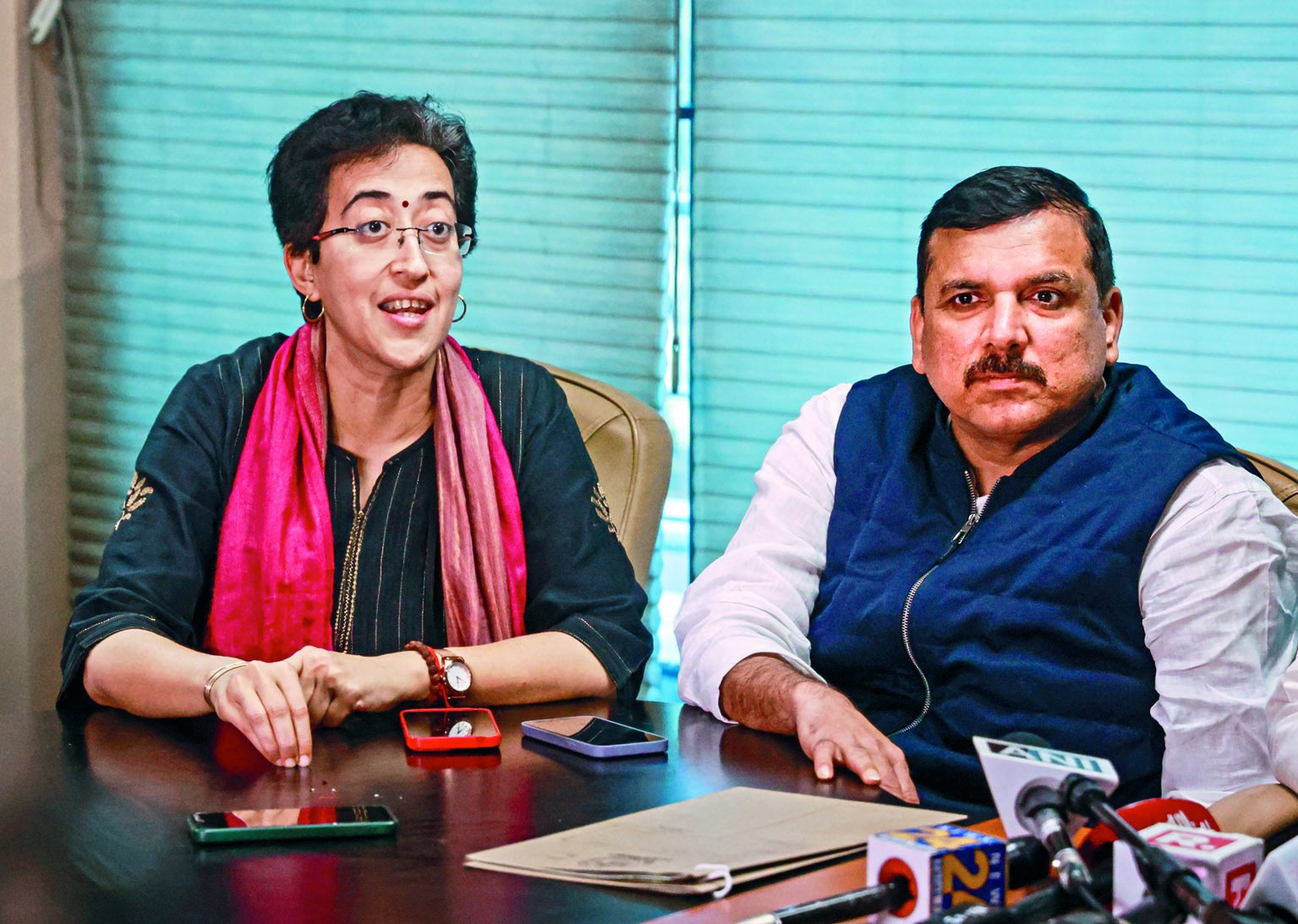 Prez appoints Bharadwaj, Atishi as Delhi ministers