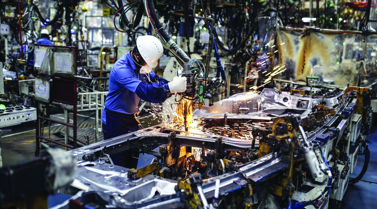 Industrial production growth perks up slightly to 5.2% in Jan